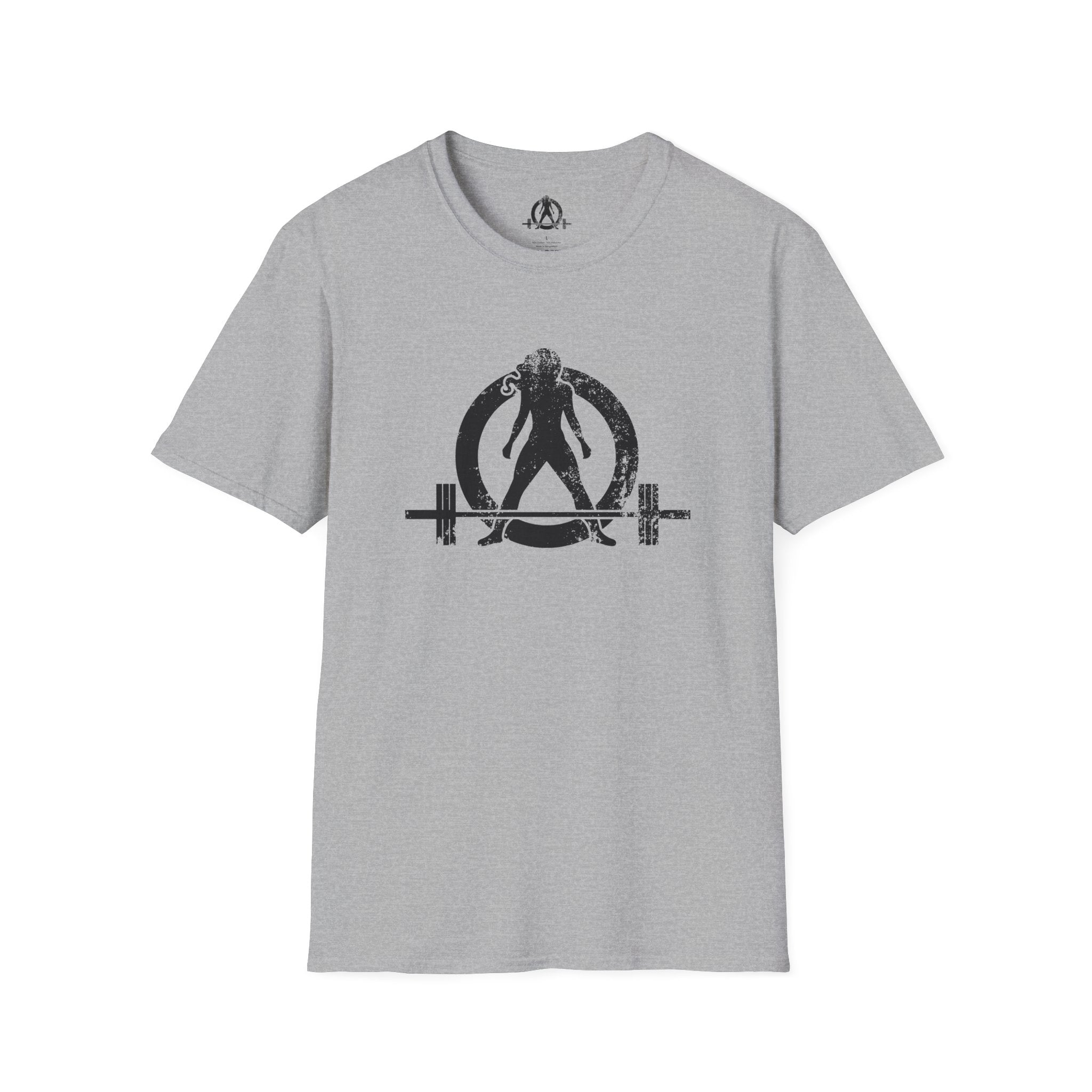 Unisex Softstyle T-Shirt - Black Distressed Logo - Plain Back (BEST SELLER)