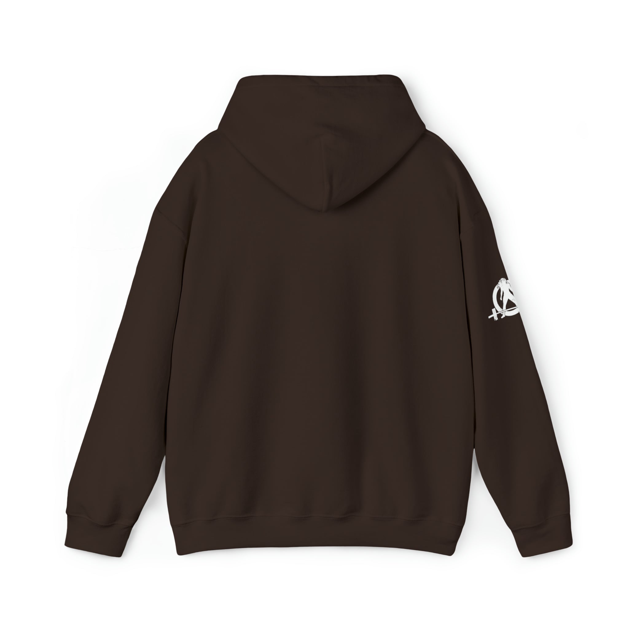 I Could Hip Thrust You - Unisex Heavy Blend Hooded Sweatshirt - White Distressed Logo on Front & Right Sleeve