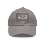 Star Barbell - Dad Hat with Leather Patch (Rectangle) - White Logo