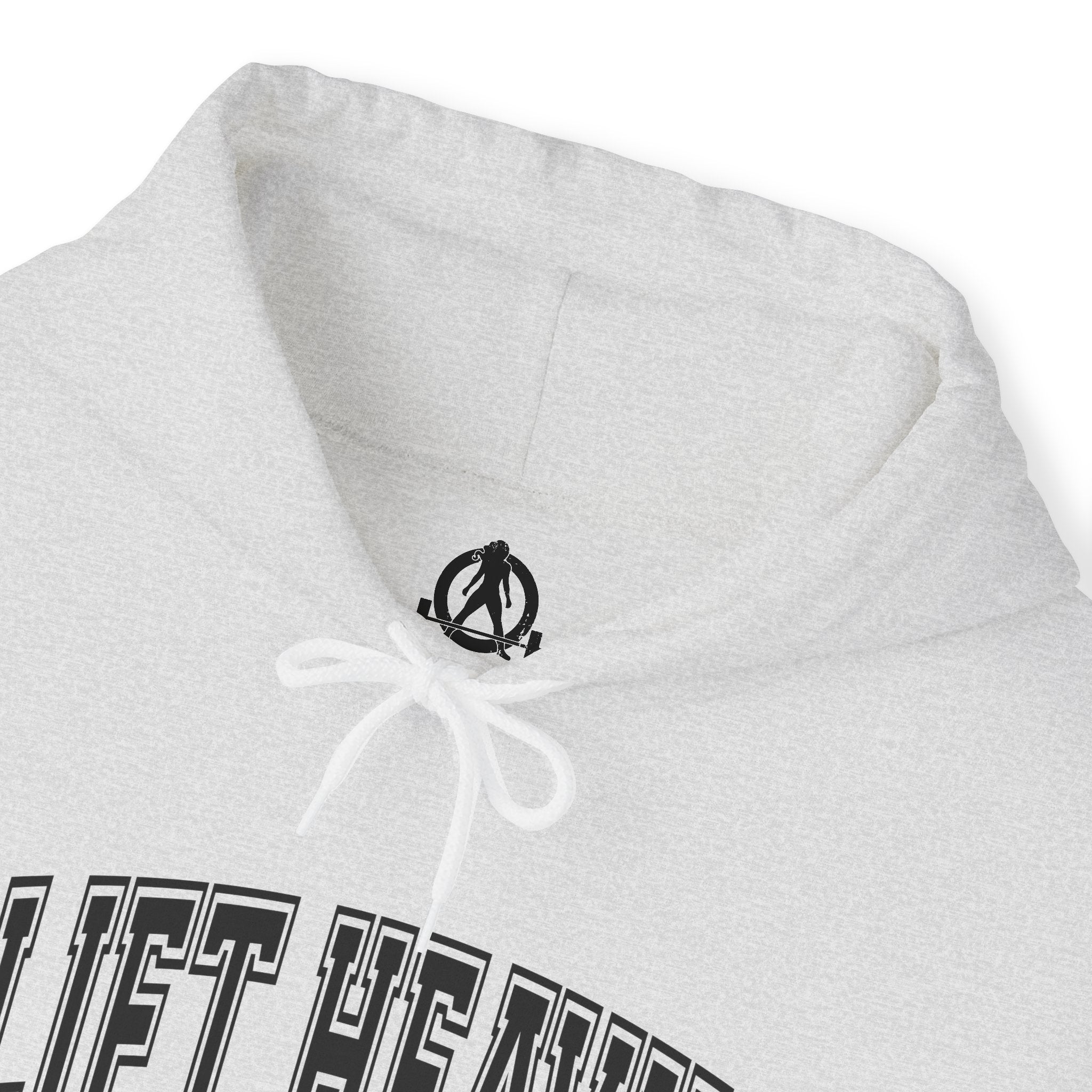 Lift Heavy Shit - Unisex Heavy Blend Hooded Sweatshirt - Black Logo on Front & Right Sleeve