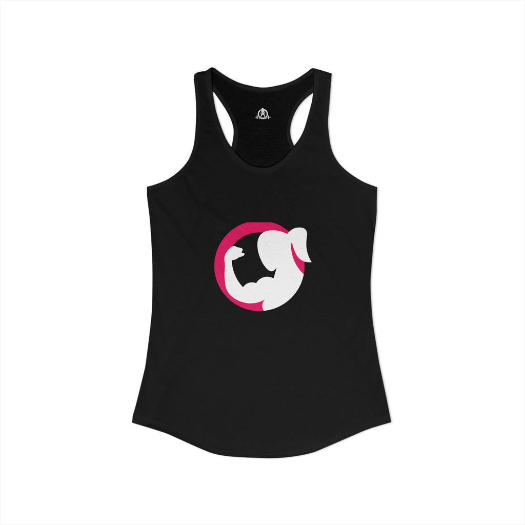 Strong Her - Classic Color Logo - Ideal Racerback Tank - Front Logo - Plain Back