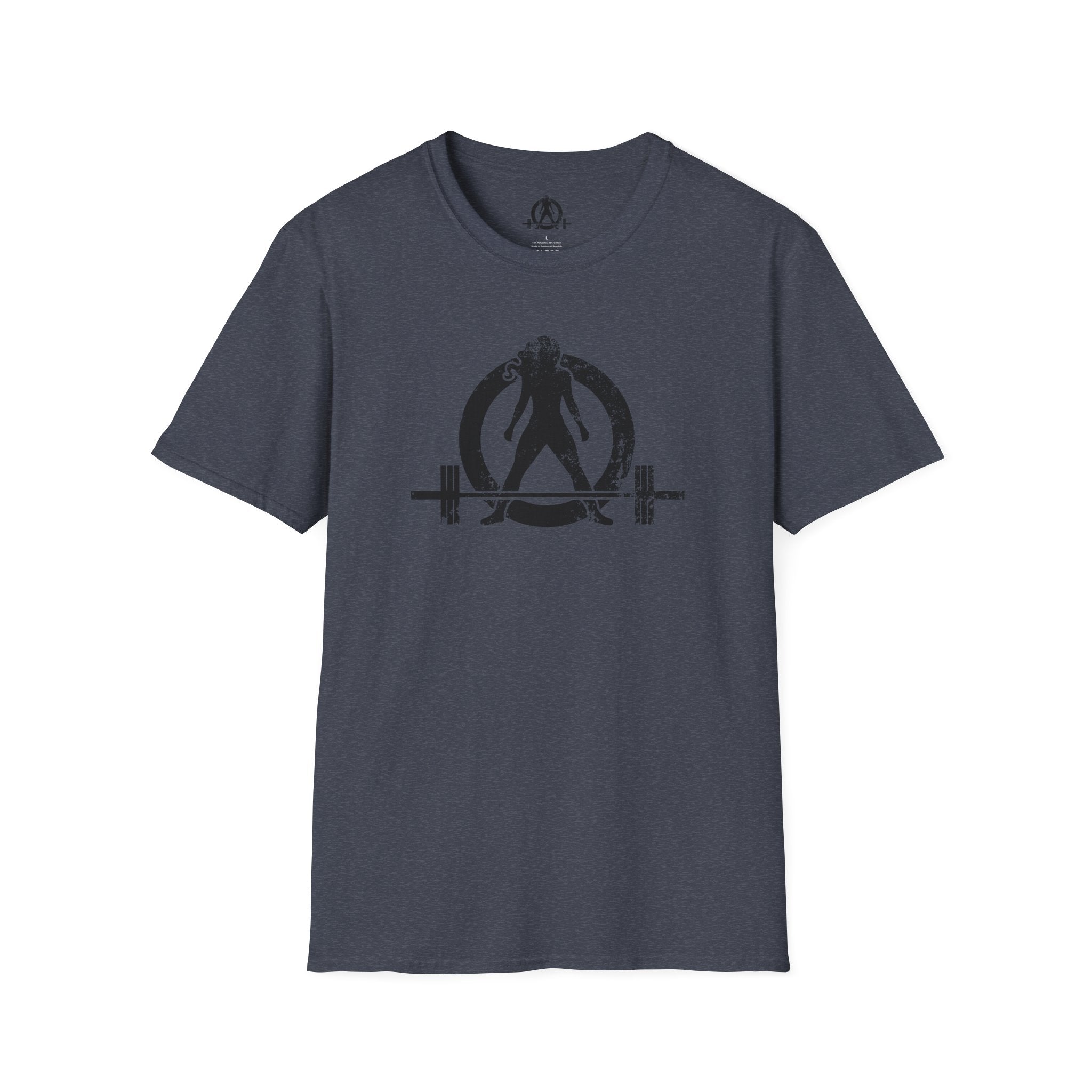 Unisex Softstyle T-Shirt - Black Distressed Logo - Plain Back (BEST SELLER)