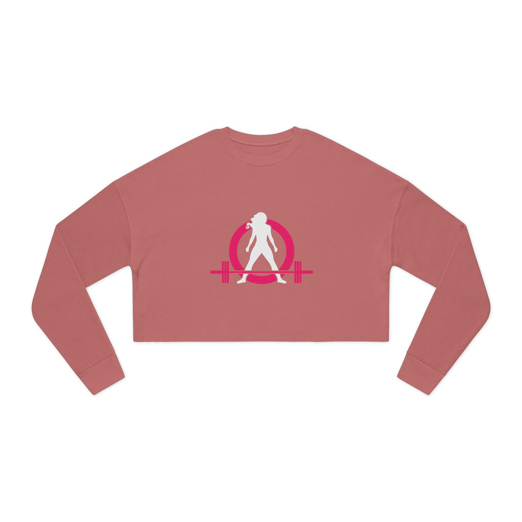 Women's Cropped Sweatshirt - Classic Logo - Plain Back
