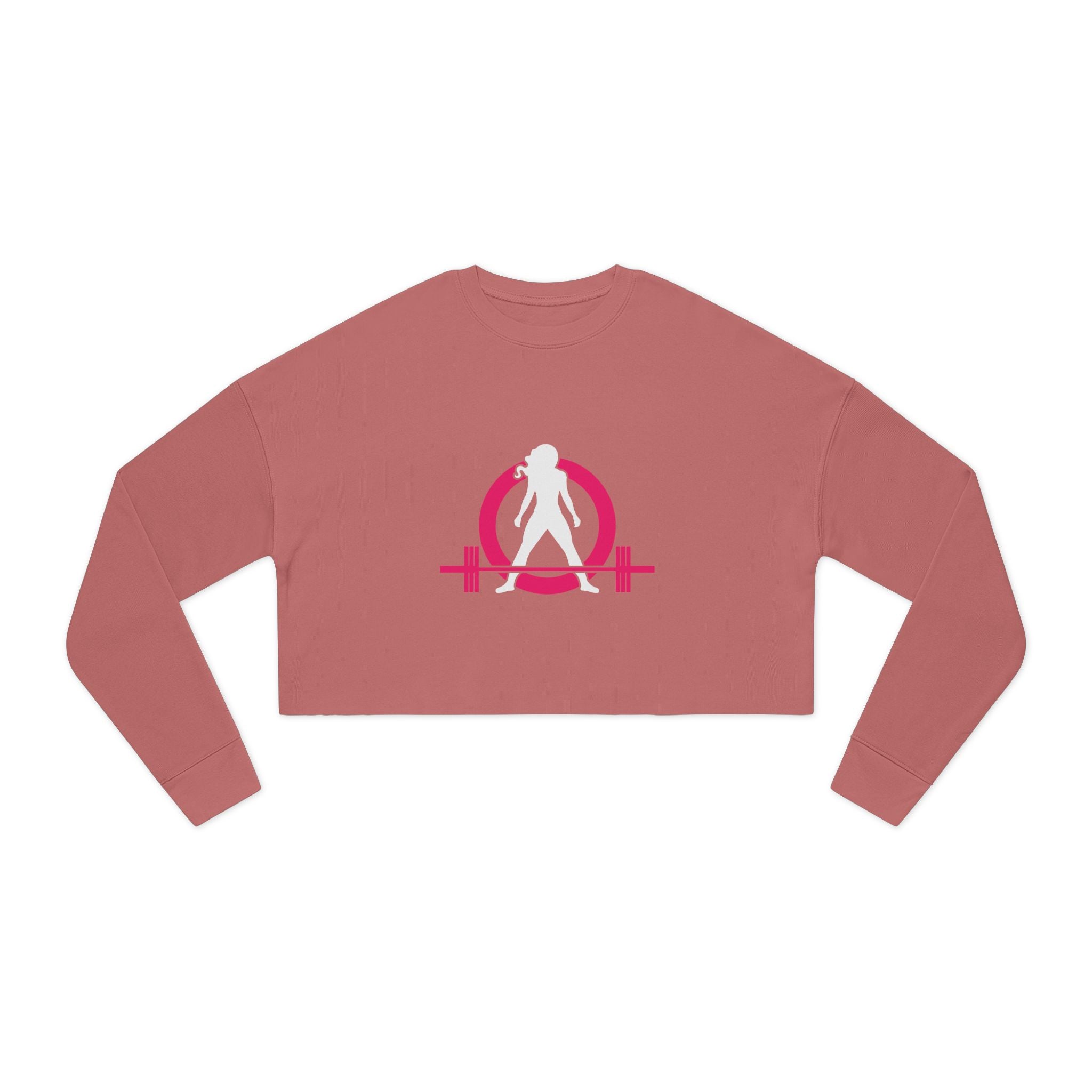 Women's Cropped Sweatshirt - Classic Logo - Plain Back