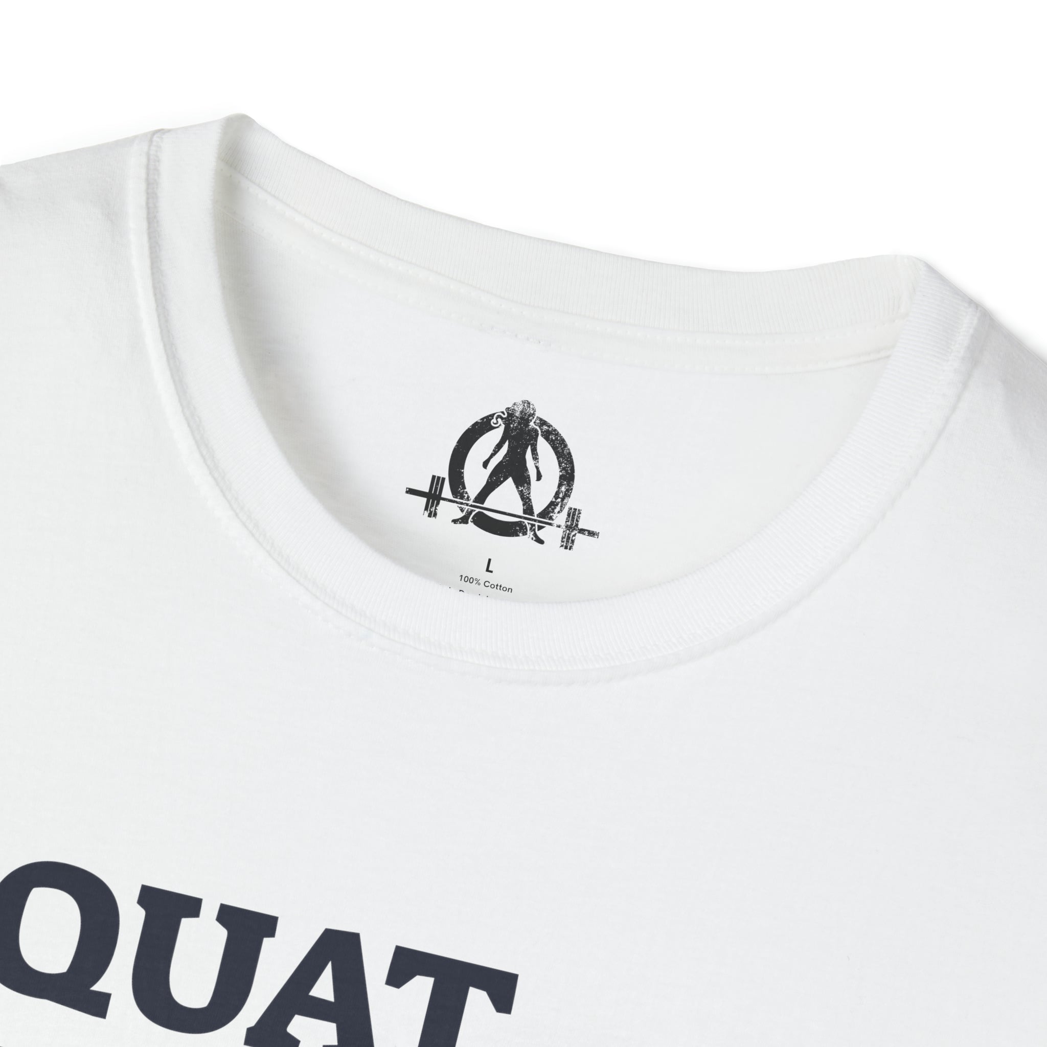 Squat Bench Deadlift Repeat - Unisex Softstyle T-Shirt - Pink - Plain Back
