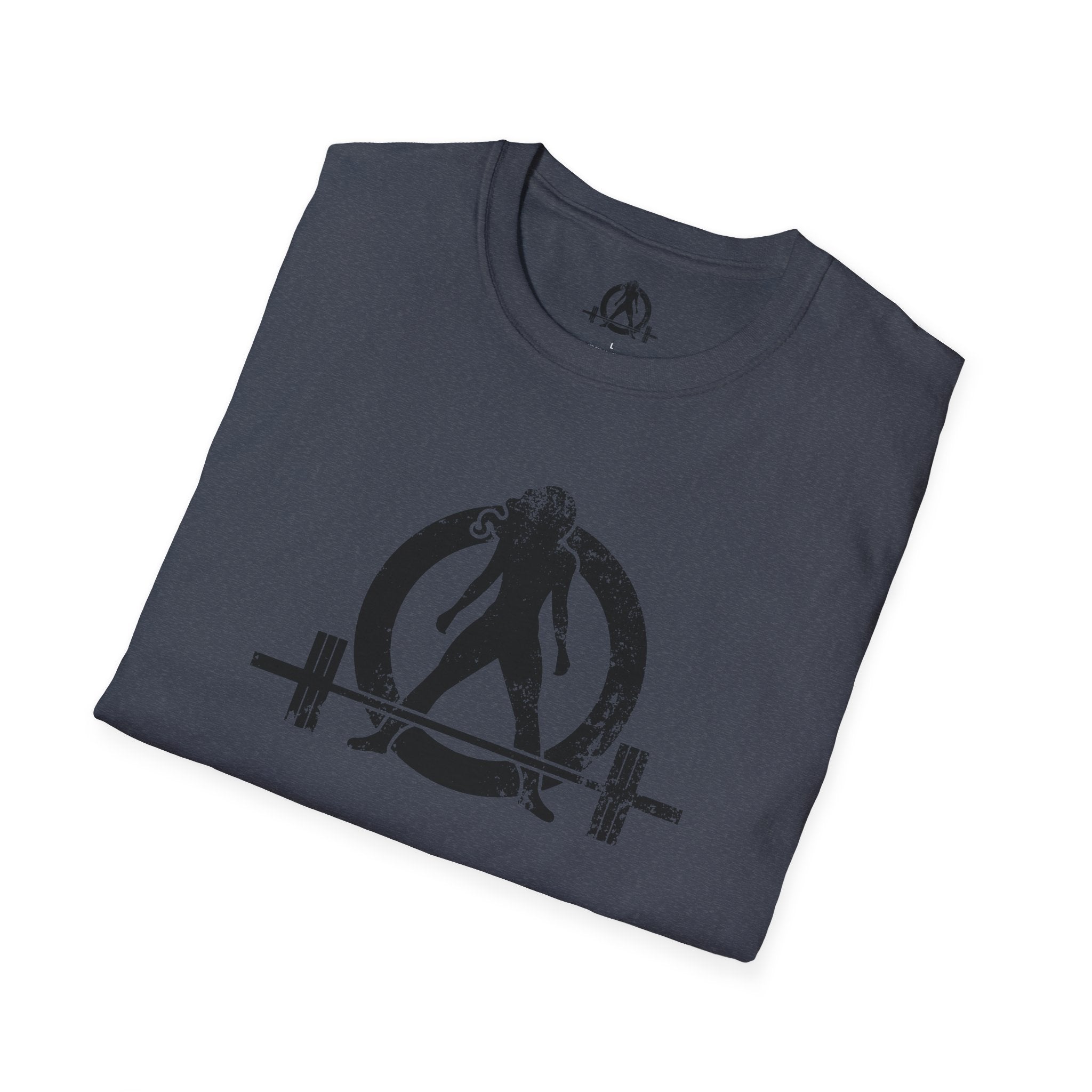 Unisex Softstyle T-Shirt - Black Distressed Logo - Plain Back (BEST SELLER)