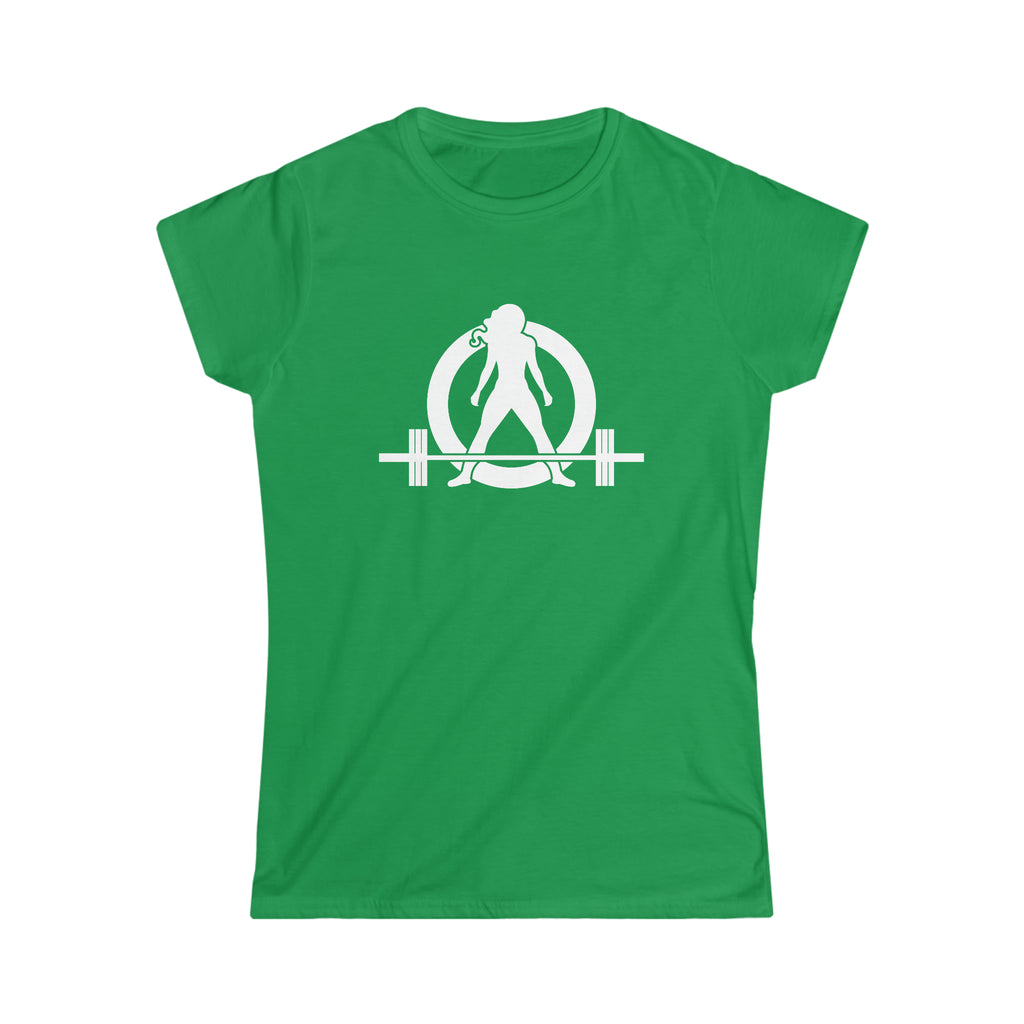 Iron Sharpens Iron - Women's Softstyle Tee - White Logo Print on Front & Back