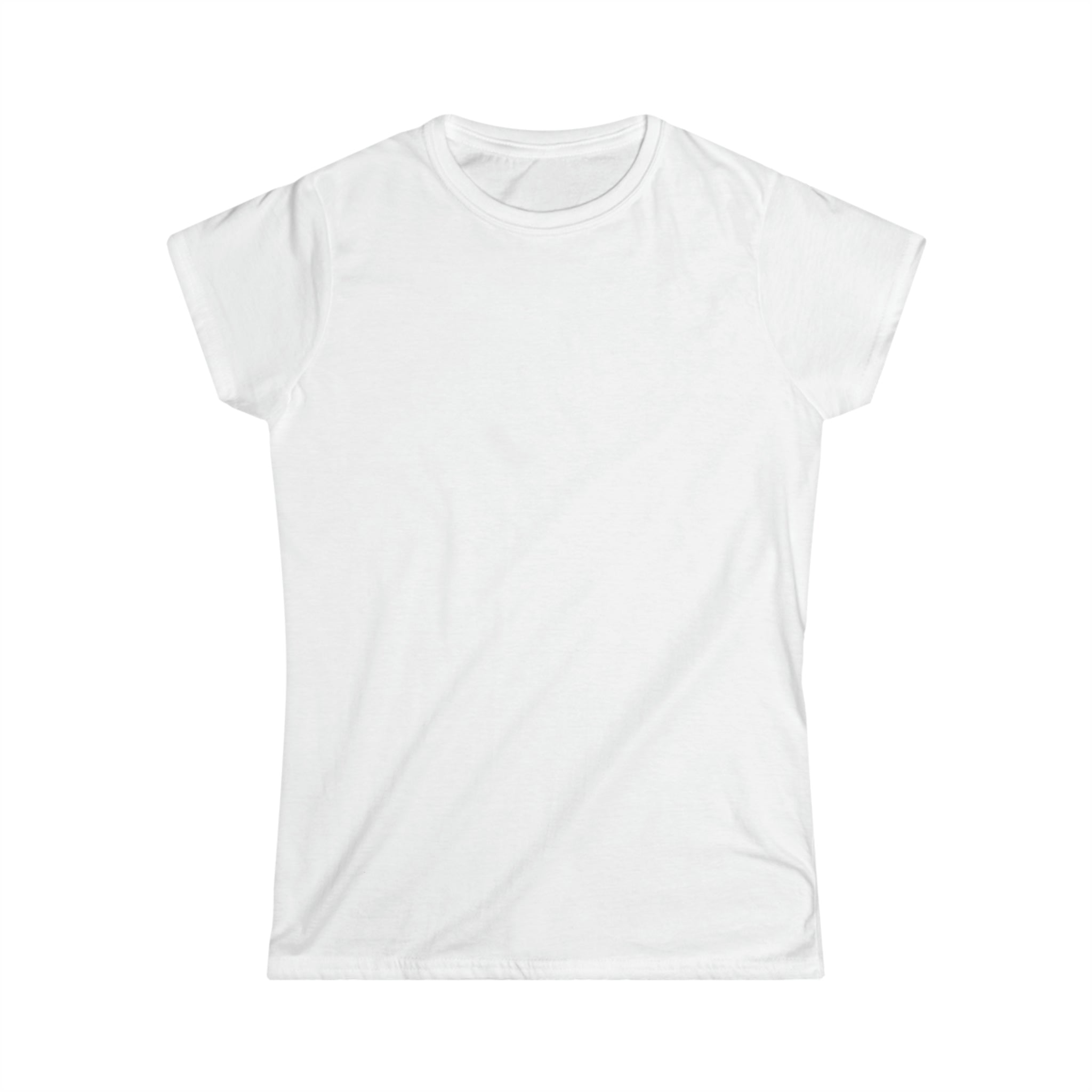 Iron Sharpens Iron - Women's Softstyle Tee - White Logo Print on Front & Back