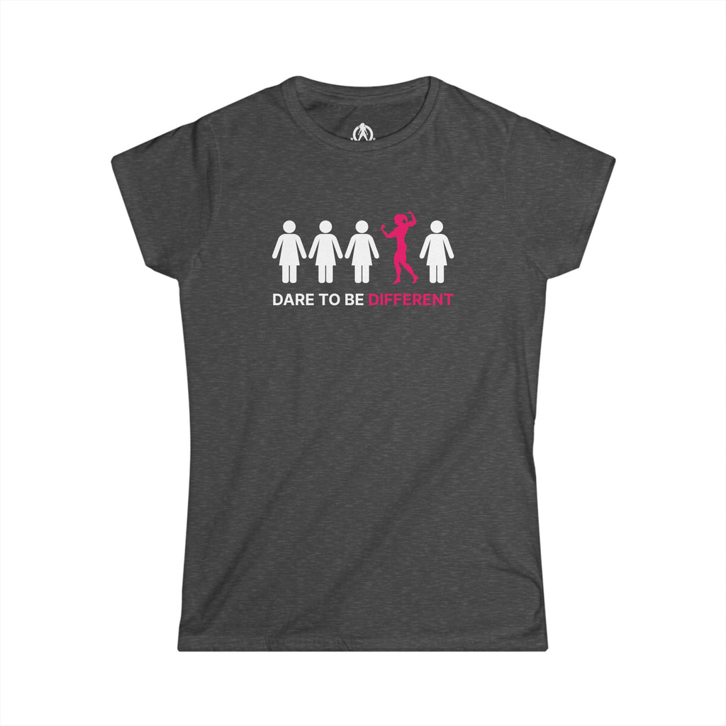 Dare To Be Different - Flex - Women's Softstyle Tee - Logo on Front - Plain Back