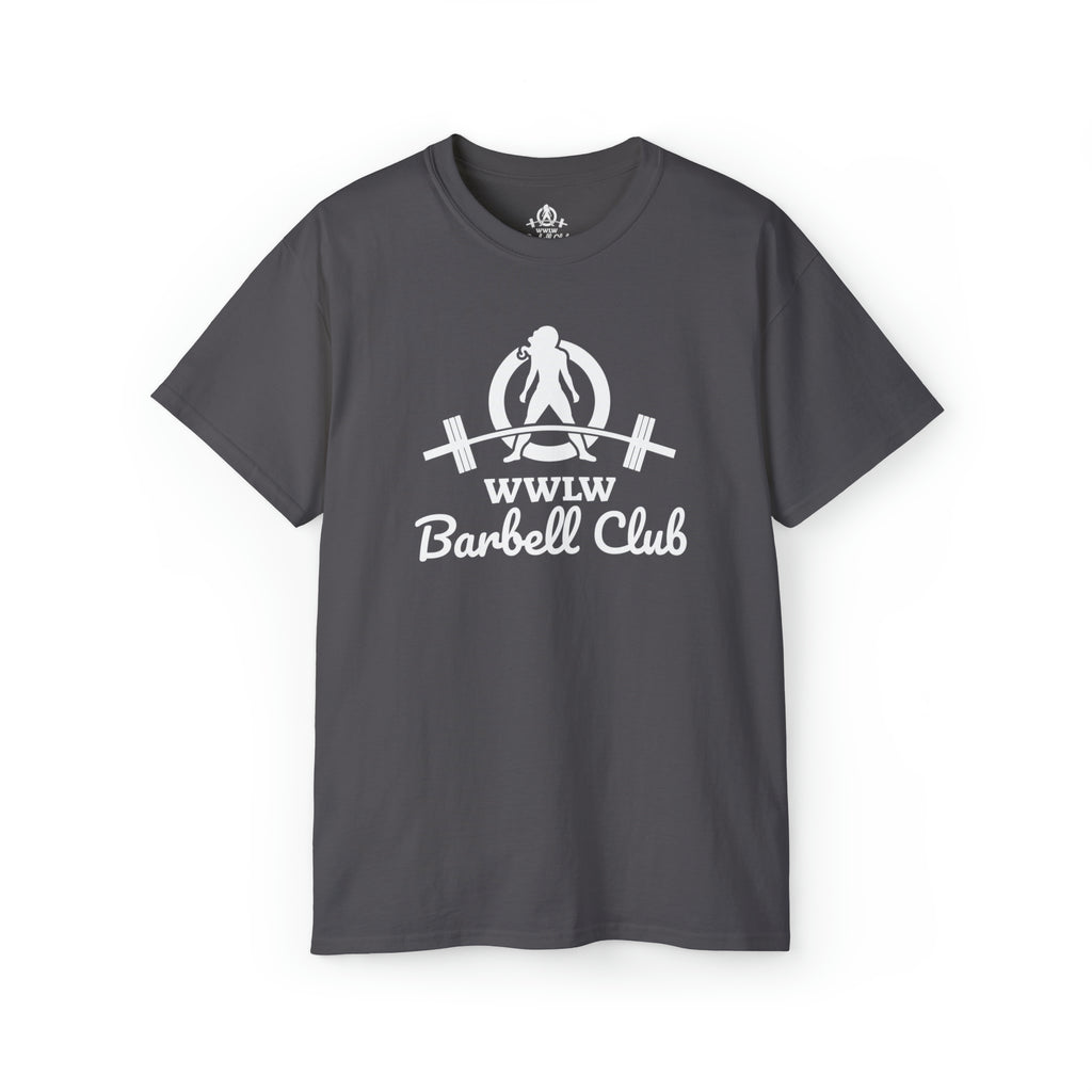 Barbell Club White Classic Logo - Unisex Ultra Cotton Tee