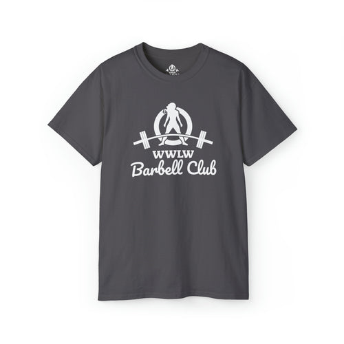 Barbell Club White Classic Logo - Unisex Ultra Cotton Tee