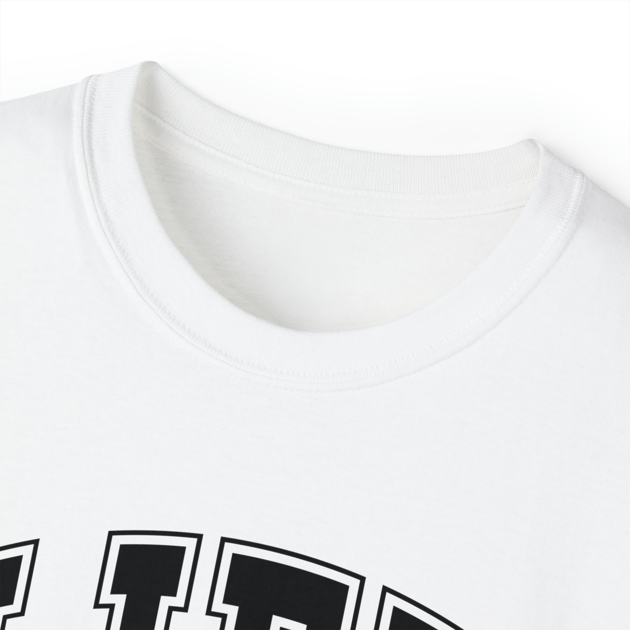 Lift Like A Girl - Unisex Ultra Cotton Tee - Front Black Logo - Plain Back