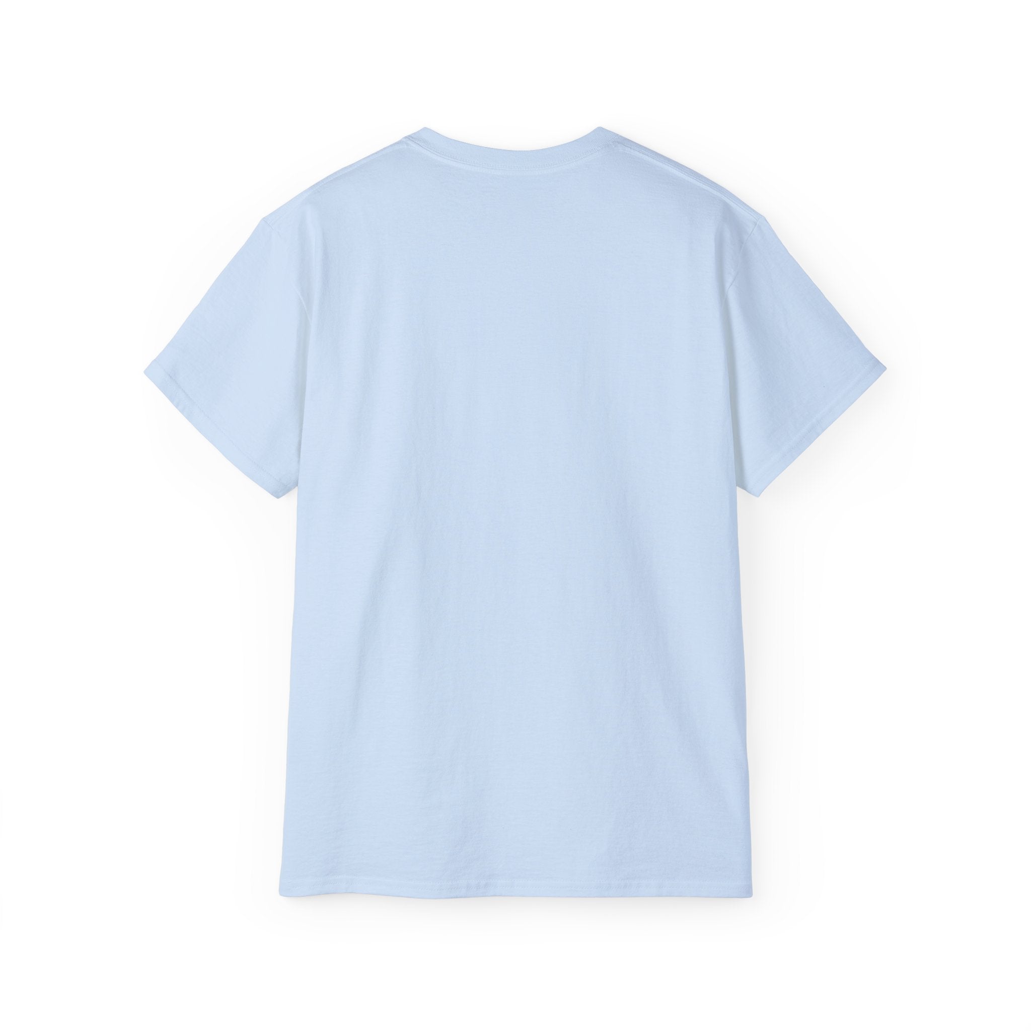 Lift Heavy Shit - Unisex Ultra Cotton Tee - Front White Logo - Plain Back
