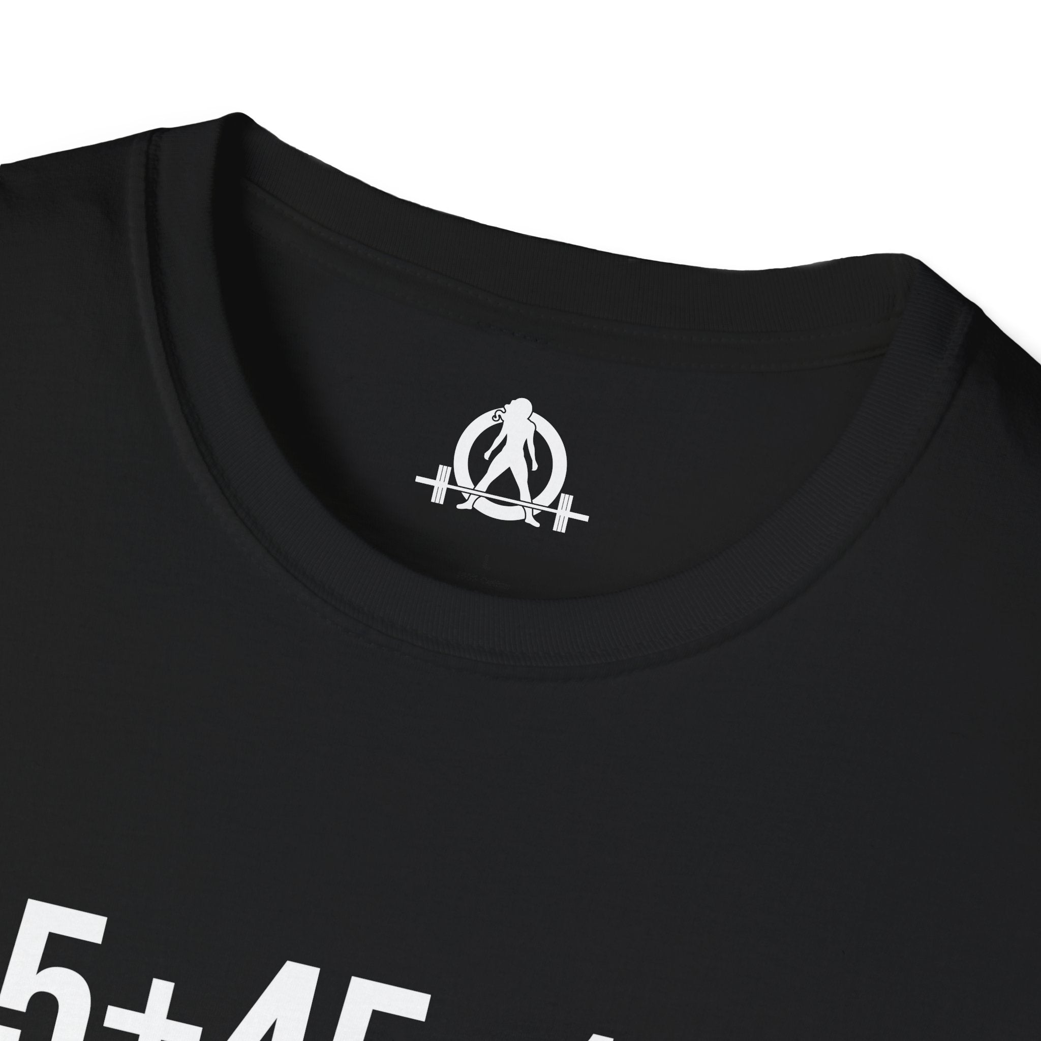 45 + 45 = 135  - Unisex Softstyle T-Shirt - Print on Front Plain Back