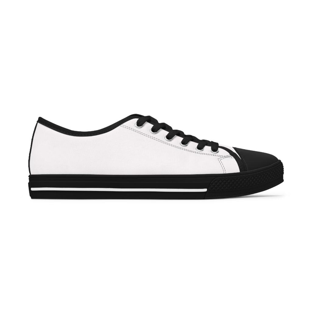 Women's Low Top Sneakers - Distressed Black Logo