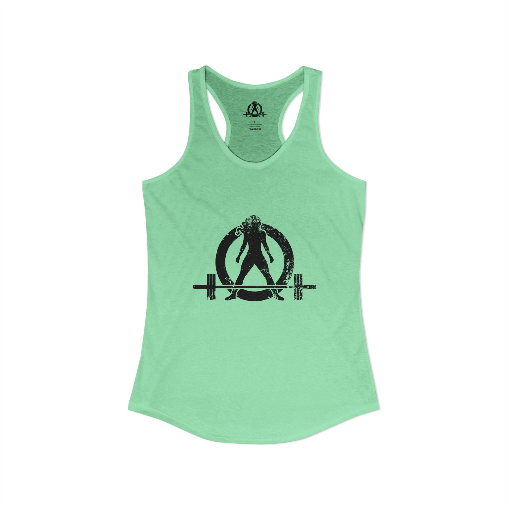 WWLW Distressed Black Logo - Racer Back Tank Top