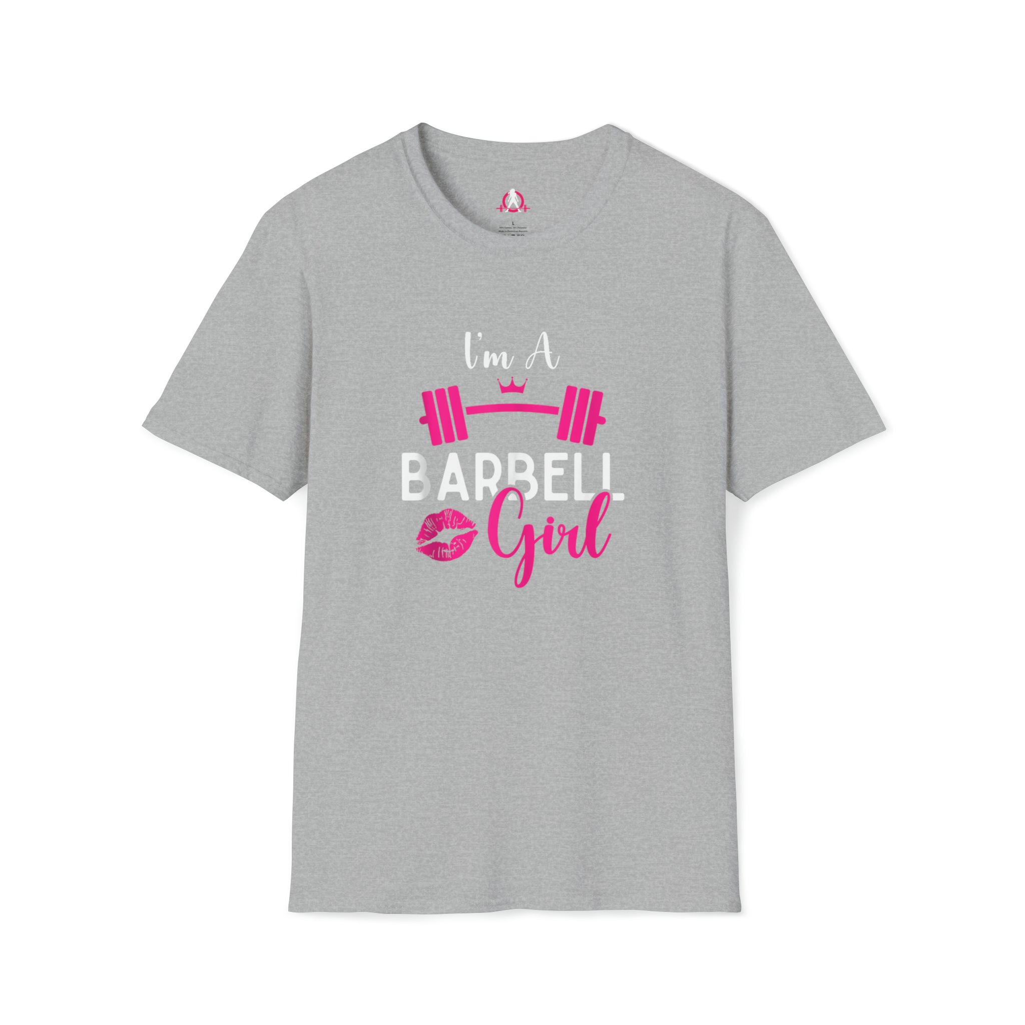 I'm A Barbell Girl - Neck Liner + Plain Back Unisex Softstyle T-Shirt