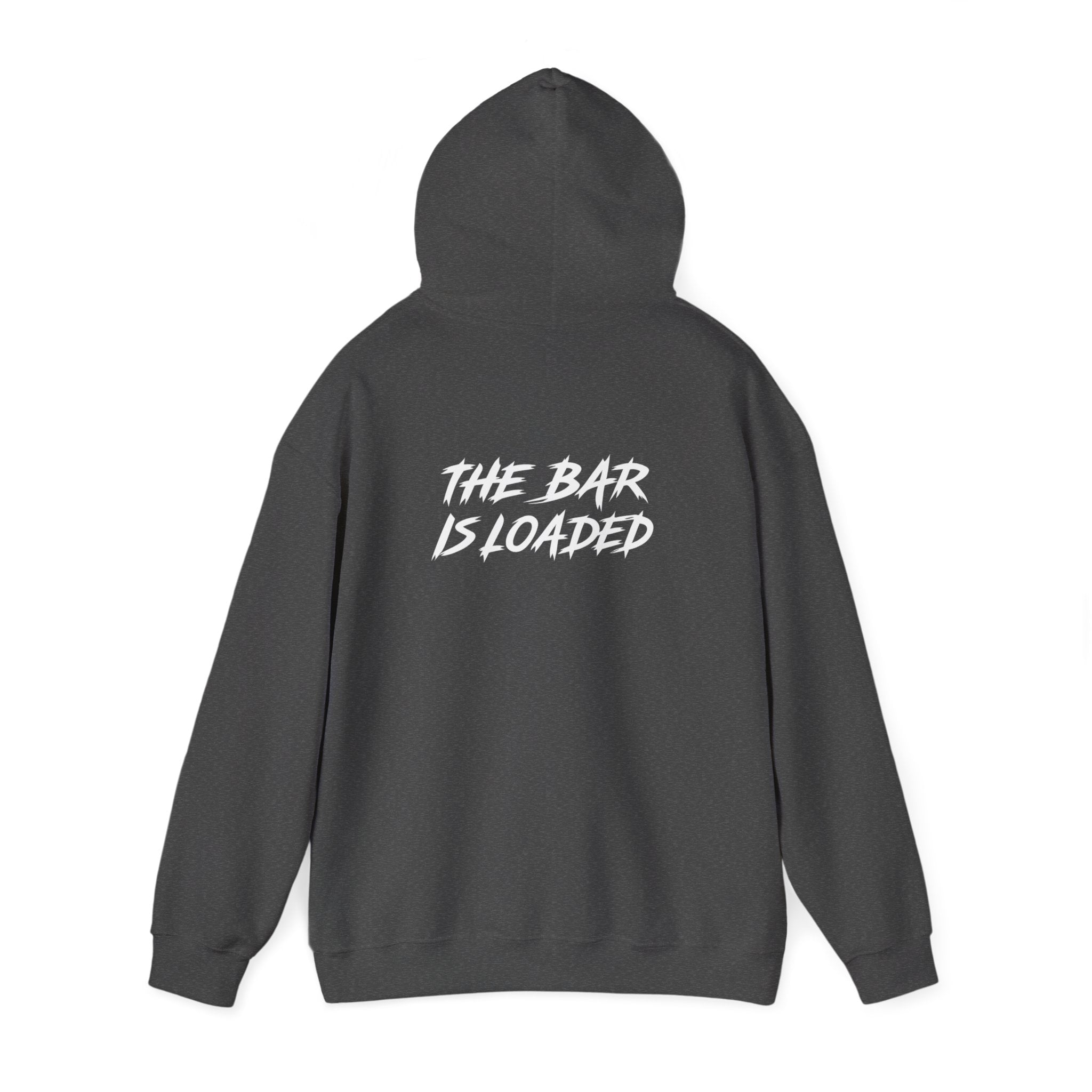 The Bar Is Loaded - Unisex Heavy Blend Hooded Sweatshirt - White Logo