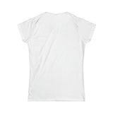 Women's Softstyle Tee - Distressed Color Logo - Plain Back