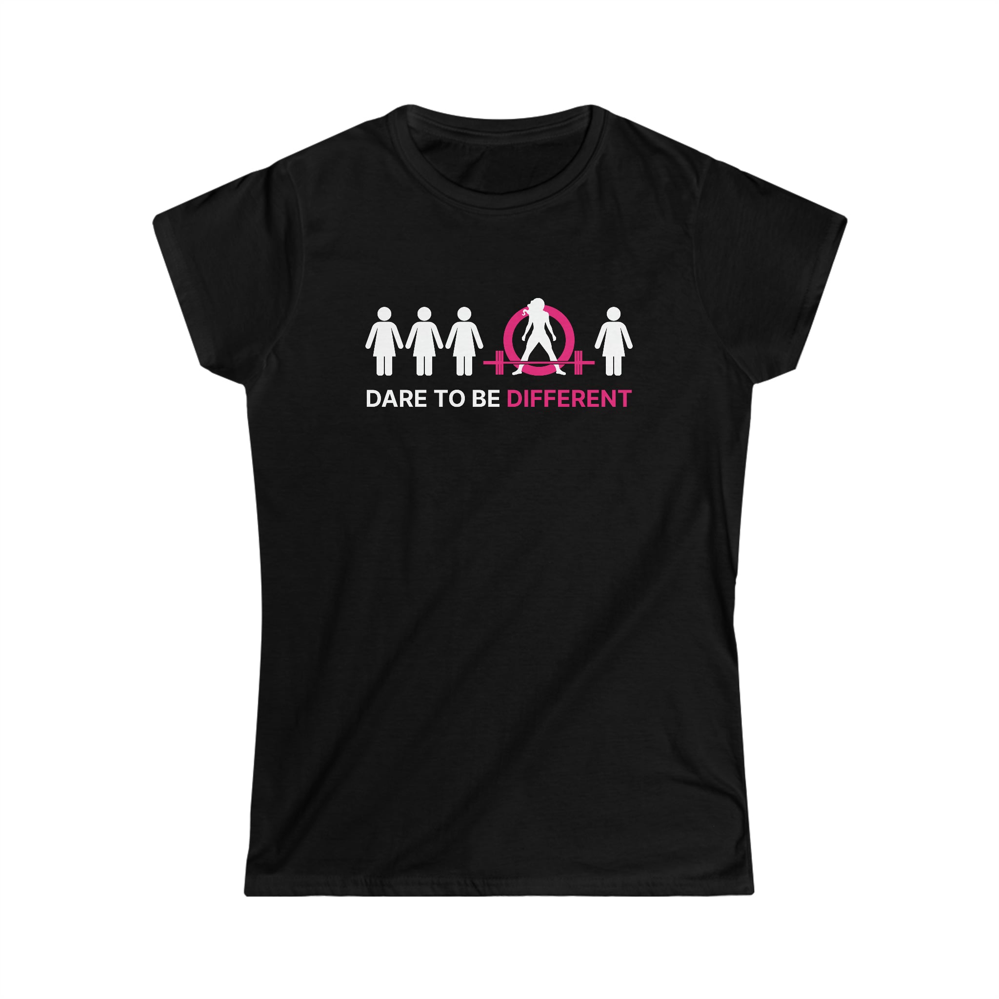 Dare To Be Different - Deadlift - Women's Softstyle Tee - Logo on Front