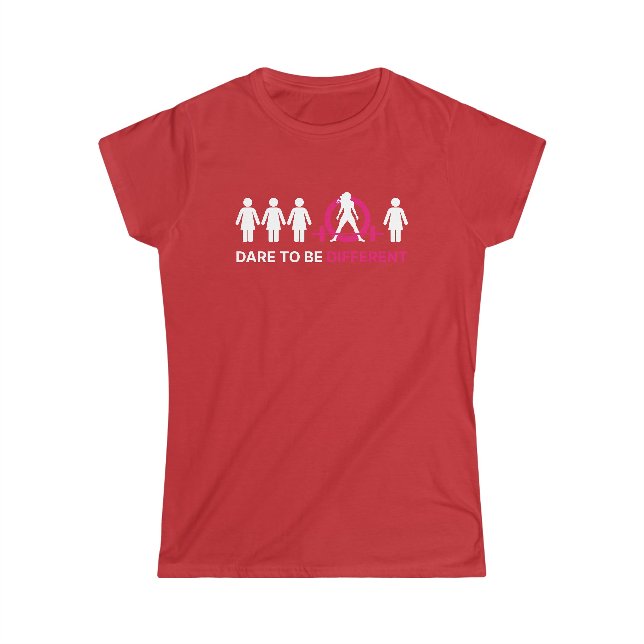 Dare To Be Different - Deadlift - Women's Softstyle Tee - Logo on Front