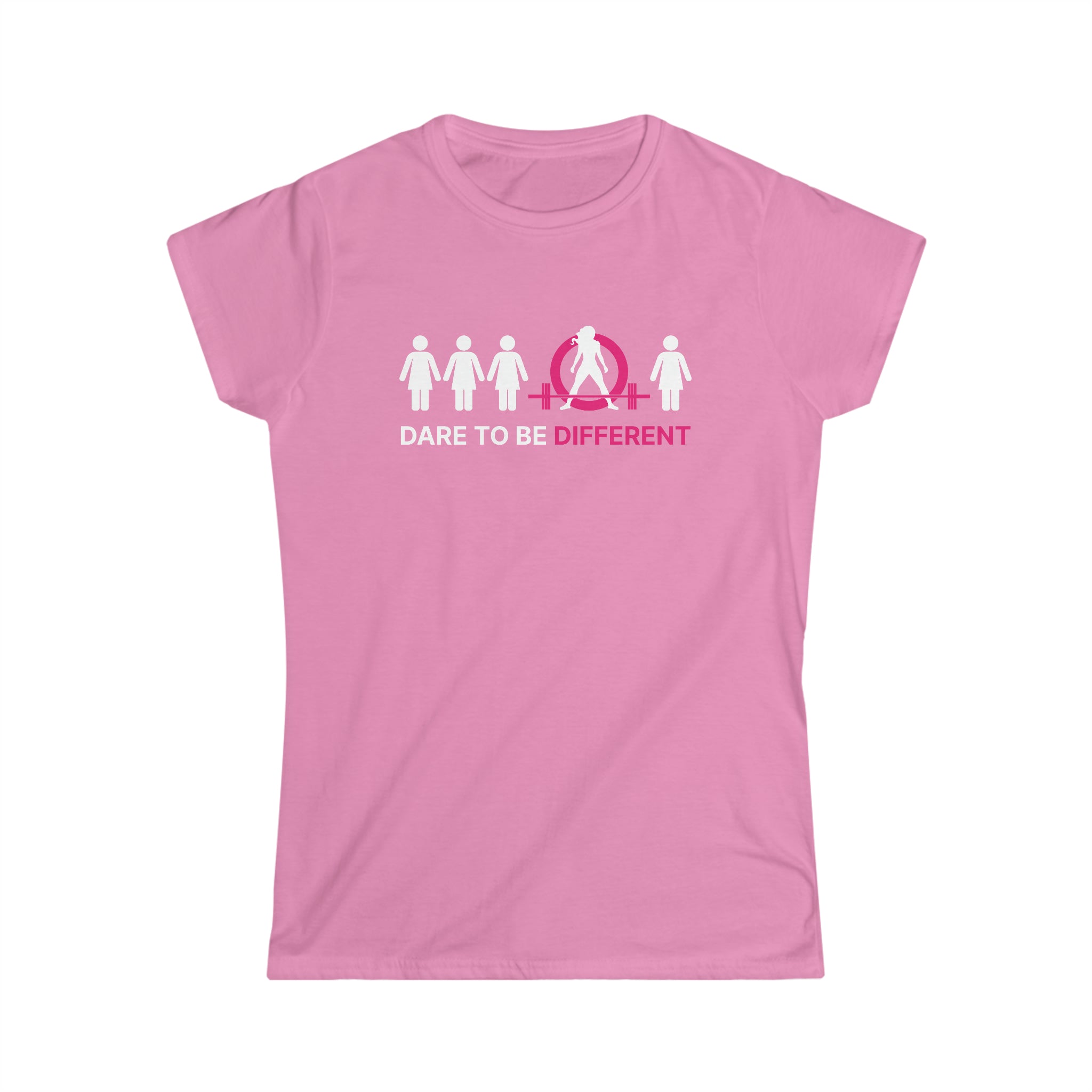 Dare To Be Different - Deadlift - Women's Softstyle Tee - Logo on Front
