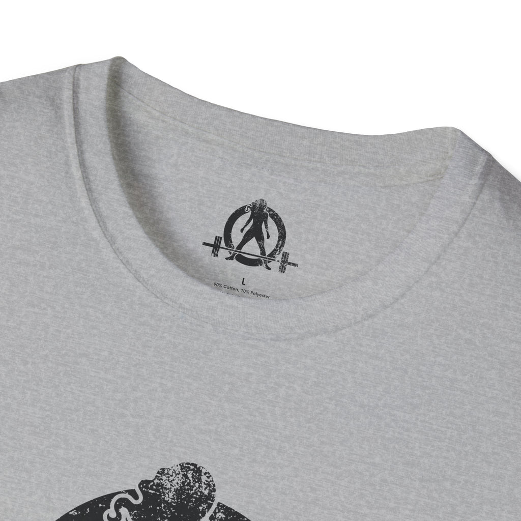 Unisex Softstyle T-Shirt - Black Distressed Logo - Plain Back (BEST SELLER)