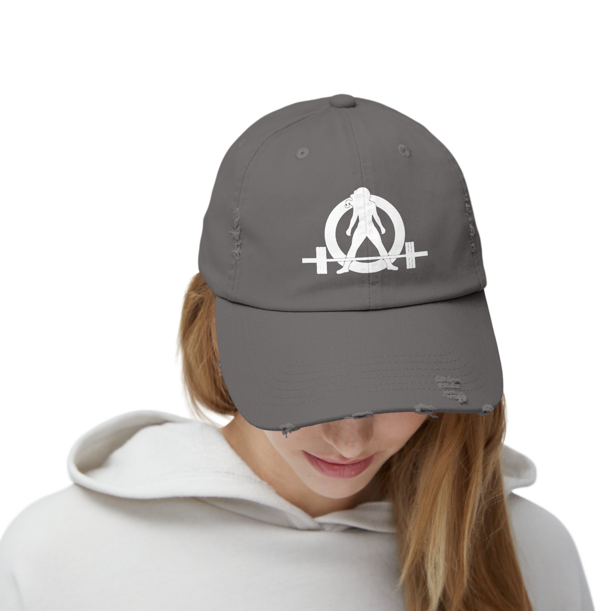 Unisex Distressed Cap - White Distressed Logo