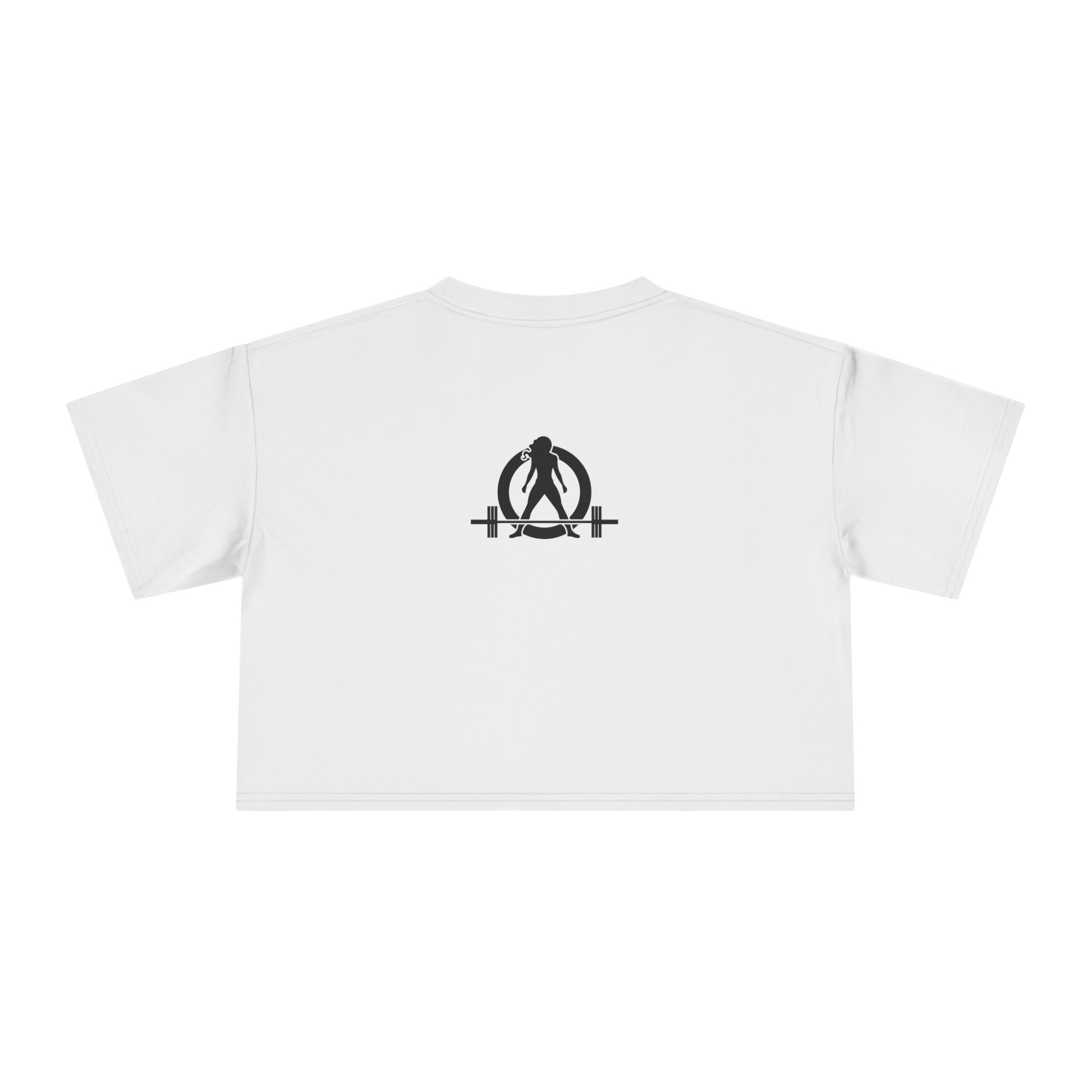 Strong Not Skinny - Women's Crop Tee - Black Logo