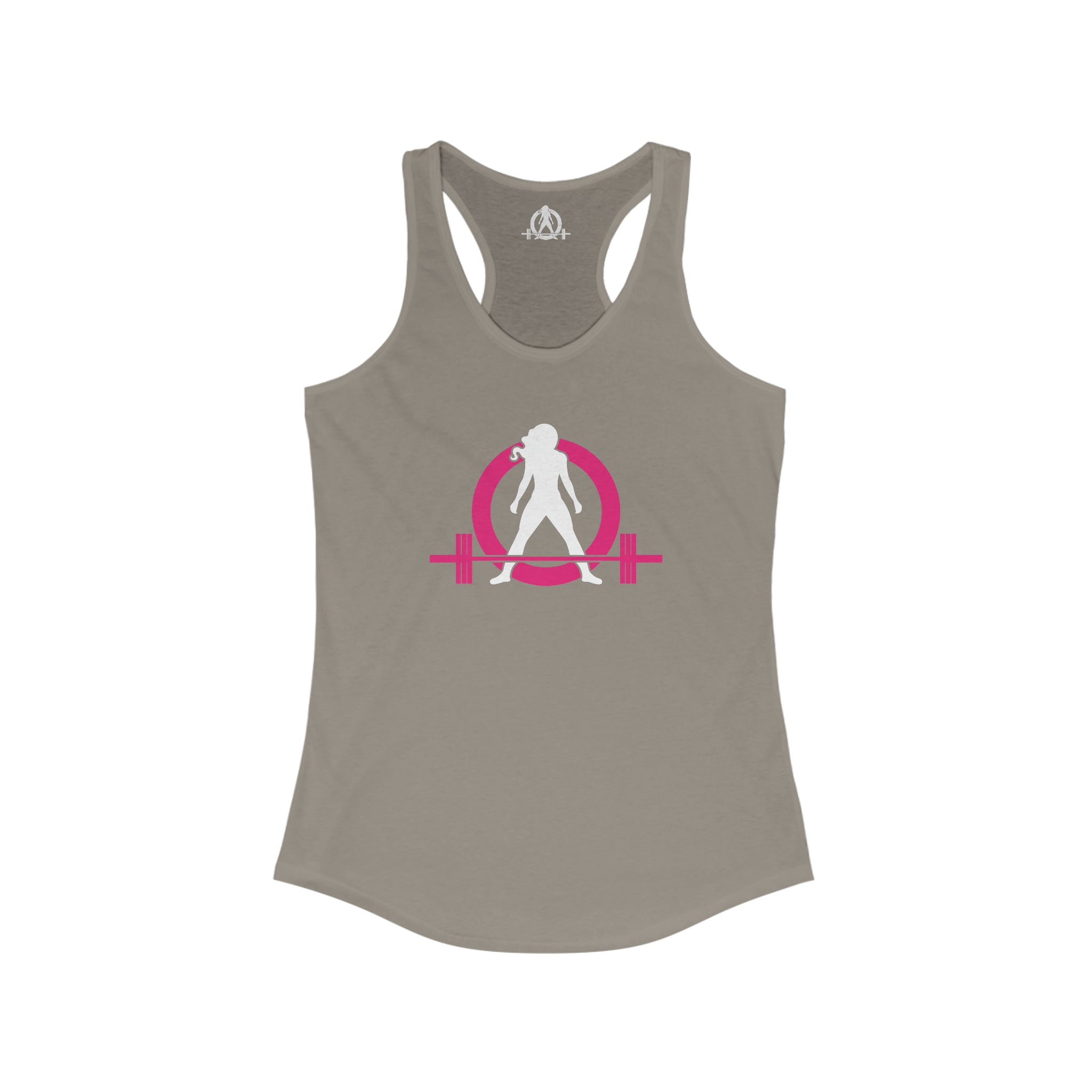 Cardio = Lift Weights Faster - Classic Color Logo - Ideal Racerback Tank - Front & Back Print
