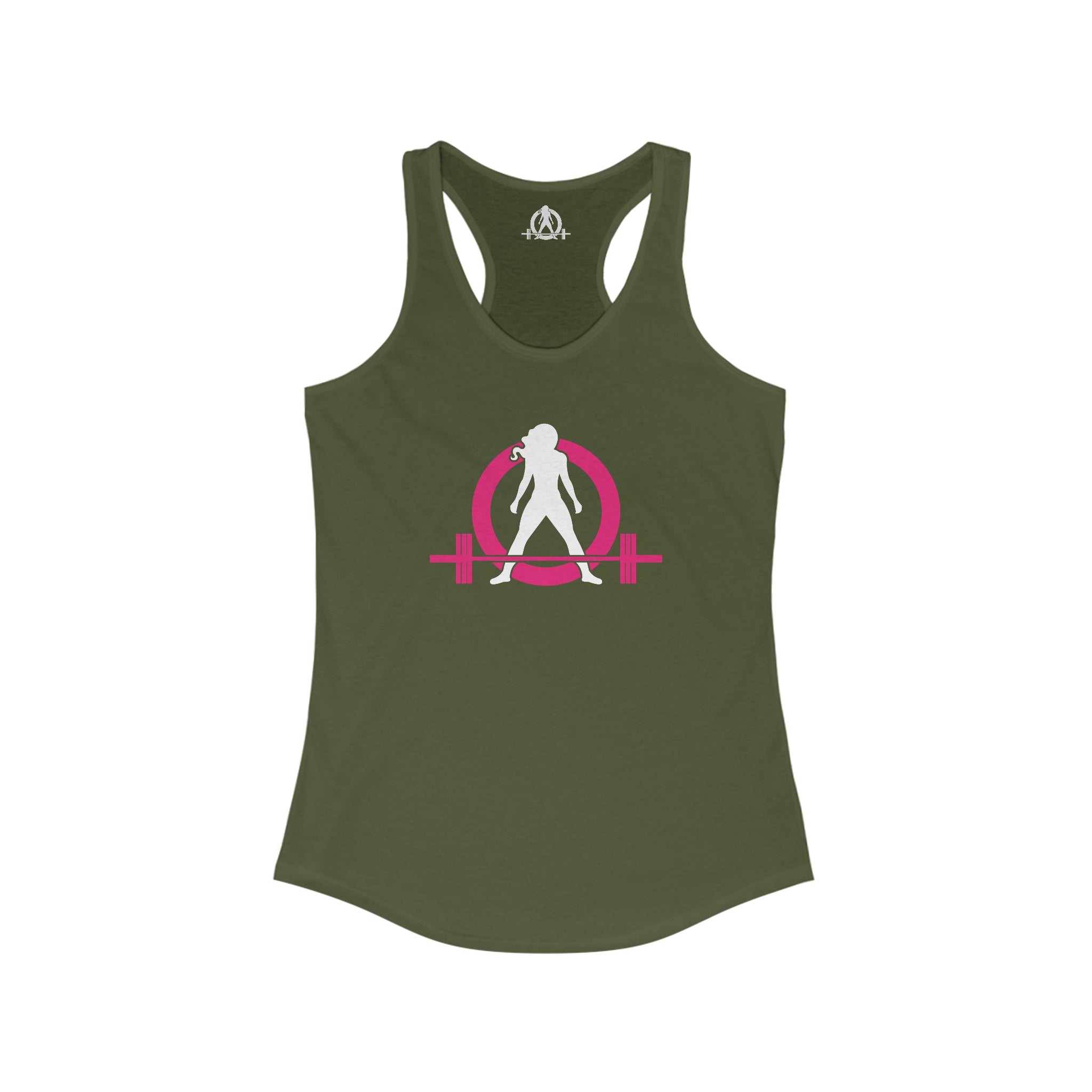 Cardio = Lift Weights Faster - Classic Color Logo - Ideal Racerback Tank - Front & Back Print