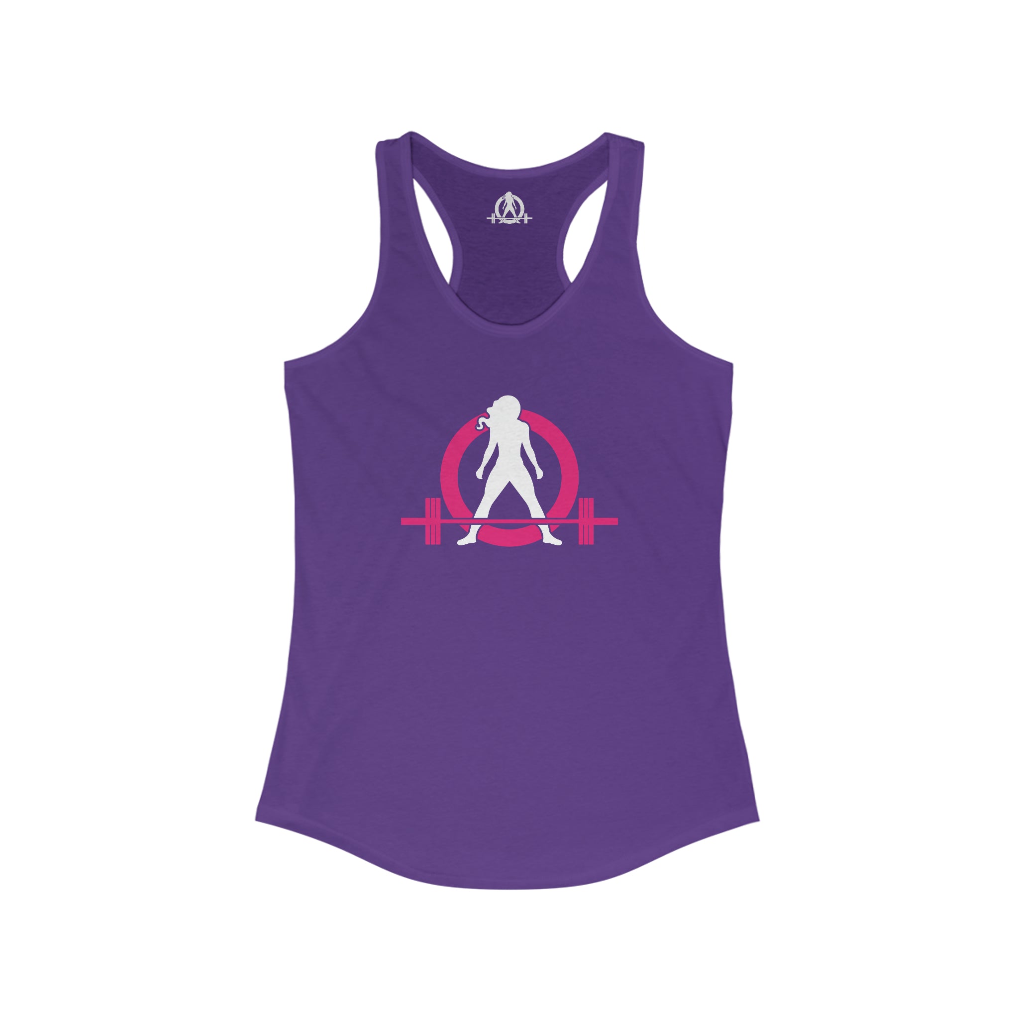 Cardio = Lift Weights Faster - Classic Color Logo - Ideal Racerback Tank - Front & Back Print