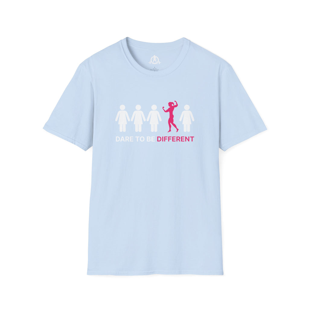 Dare To Be Different - Flex - Unisex Softstyle T-Shirt - Logo Front