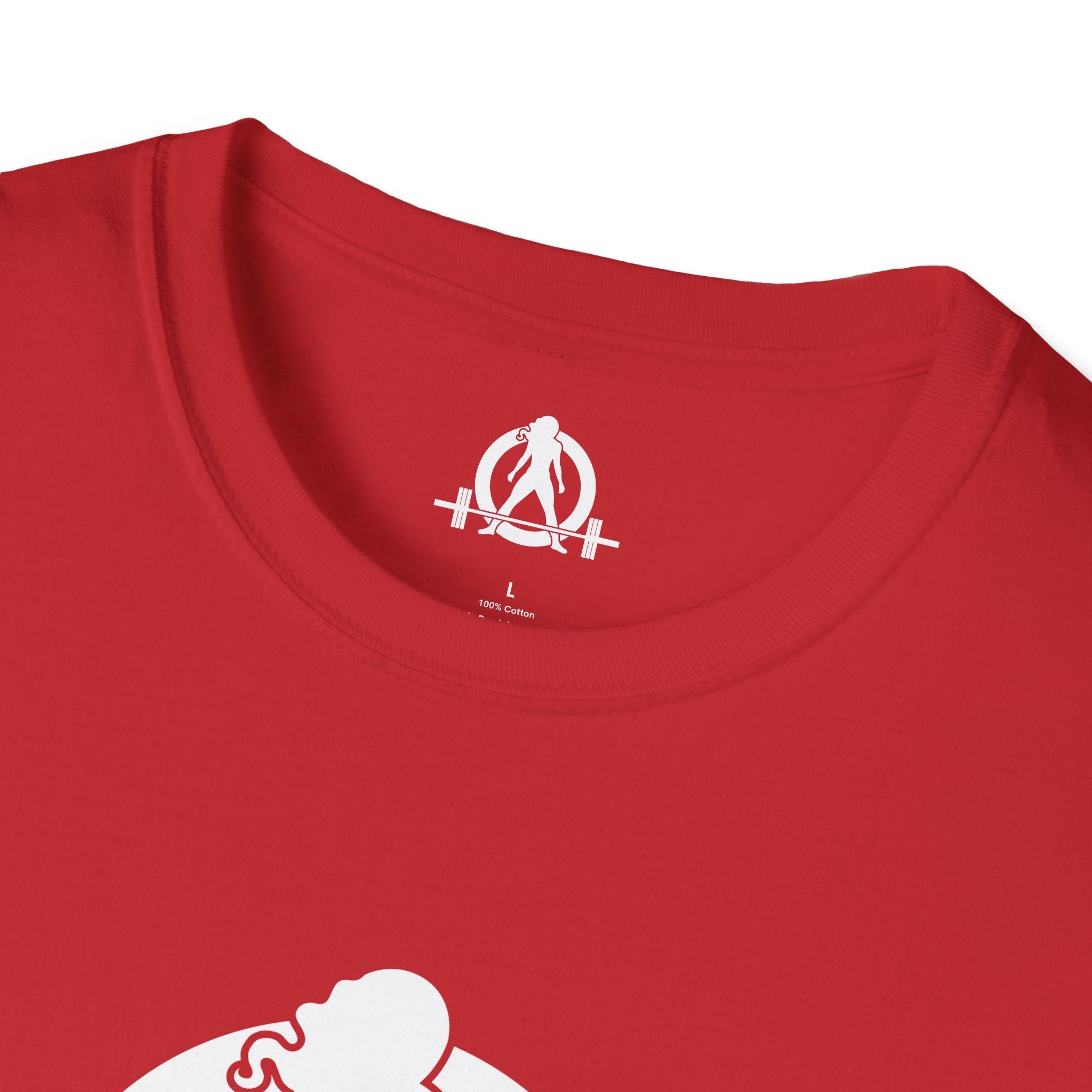 Cardio = Lift Weights Faster - Unisex Softstyle T-Shirt - Logo Front & Back