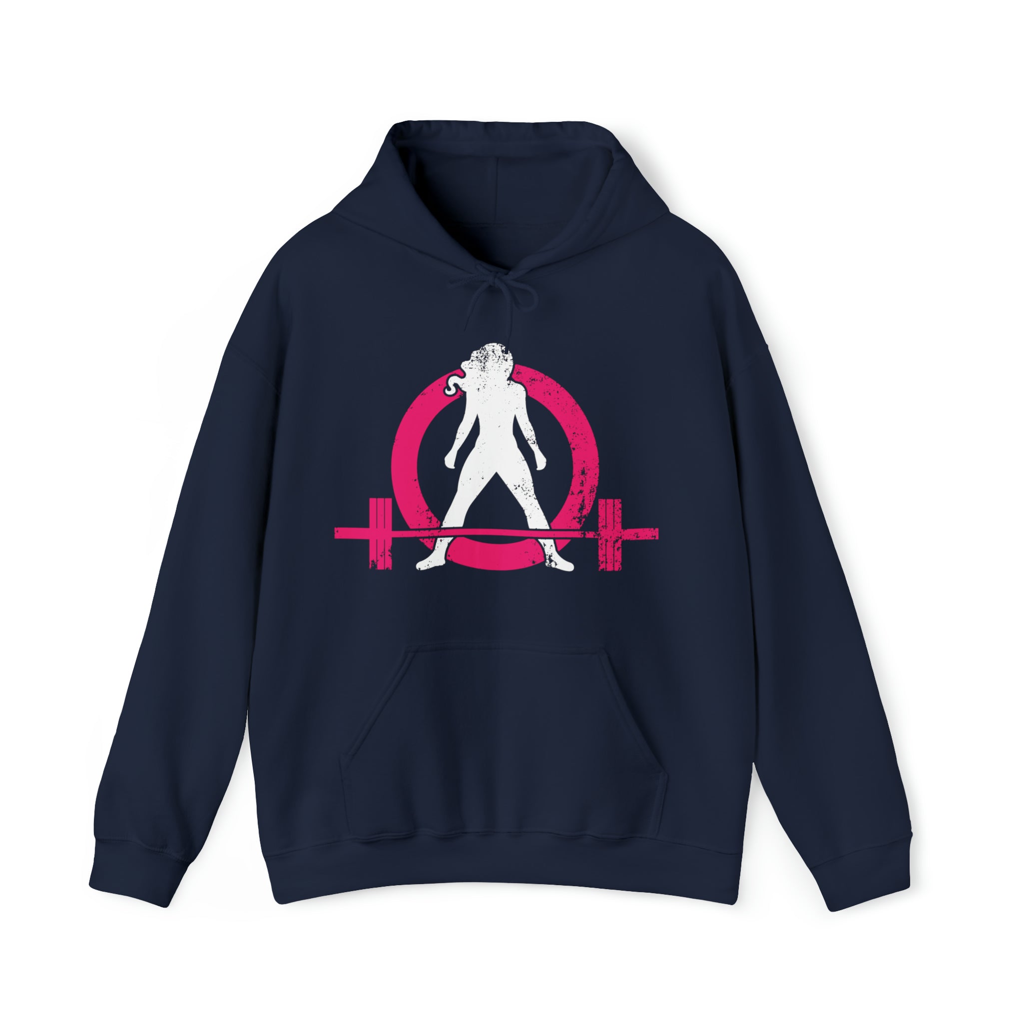 Classic Hoodie (Best Seller) - Unisex Heavy Blend Hooded Sweatshirt - Color Distressed Logo - Plain Back