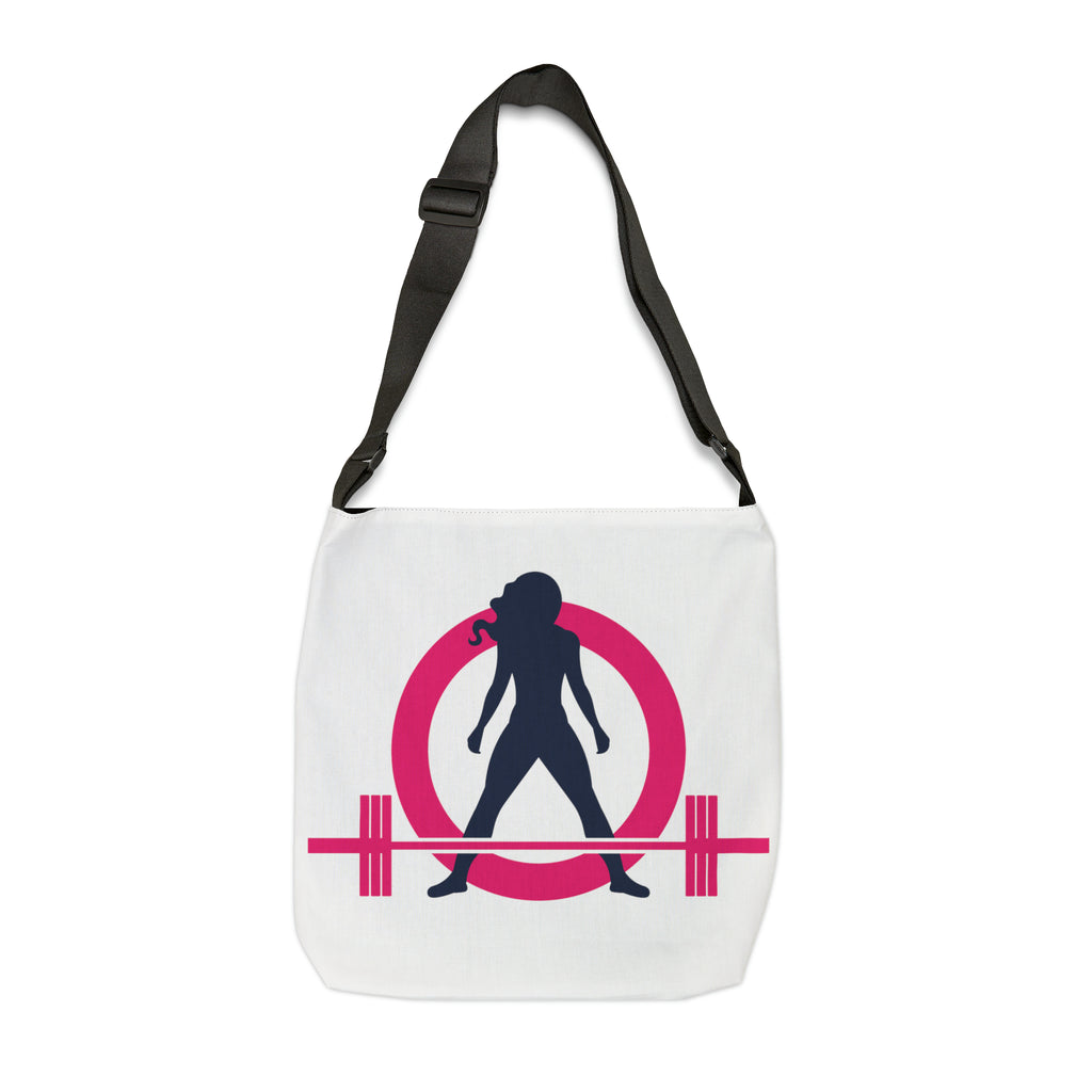 Adjustable Tote Bag (AOP) - Classic White Logo