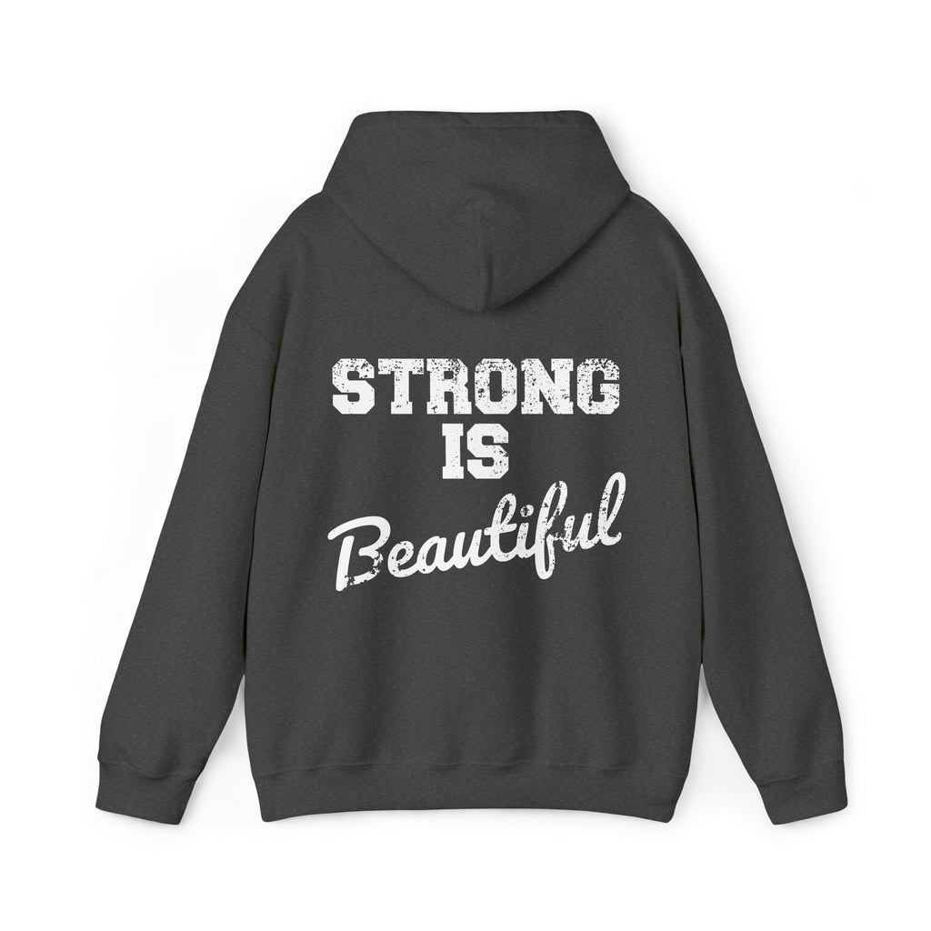 Pride Color Logo - Strong Is Beautiful - Unisex Heavy Blend Hooded Sweatshirt