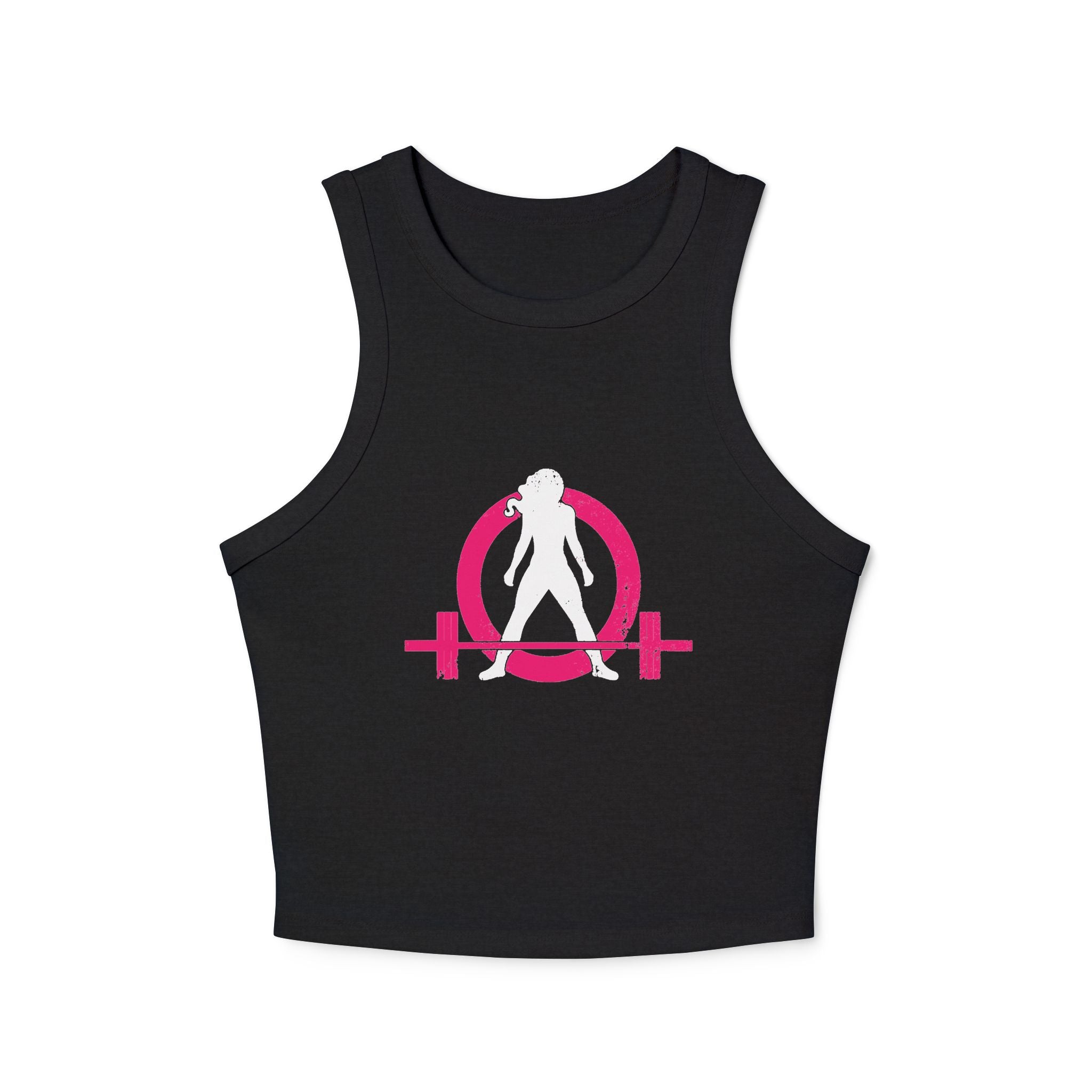 Women's Micro Rib Racer Tank Top - Classic Logo