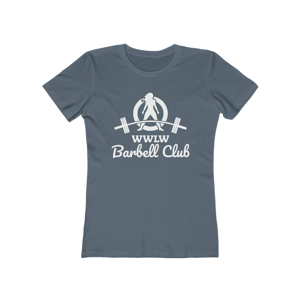 Barbell Club - Women's The Boyfriend Tee - White Logo
