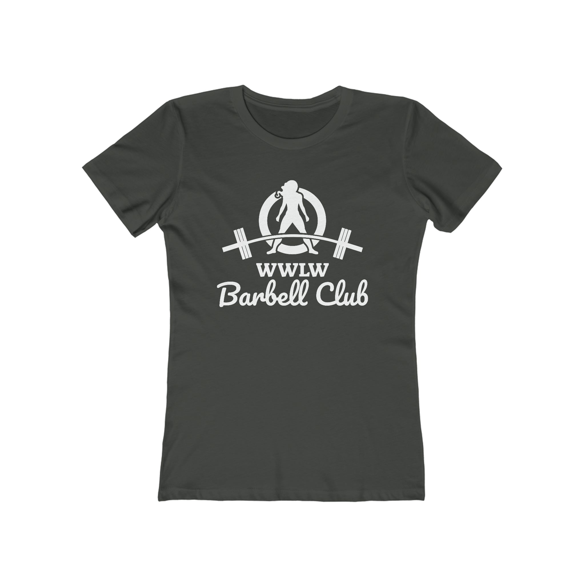 Barbell Club - Women's The Boyfriend Tee - White Logo