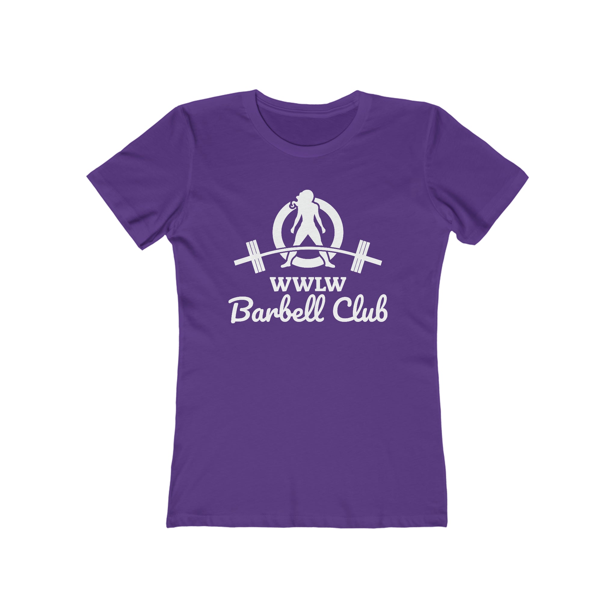Barbell Club - Women's The Boyfriend Tee - White Logo