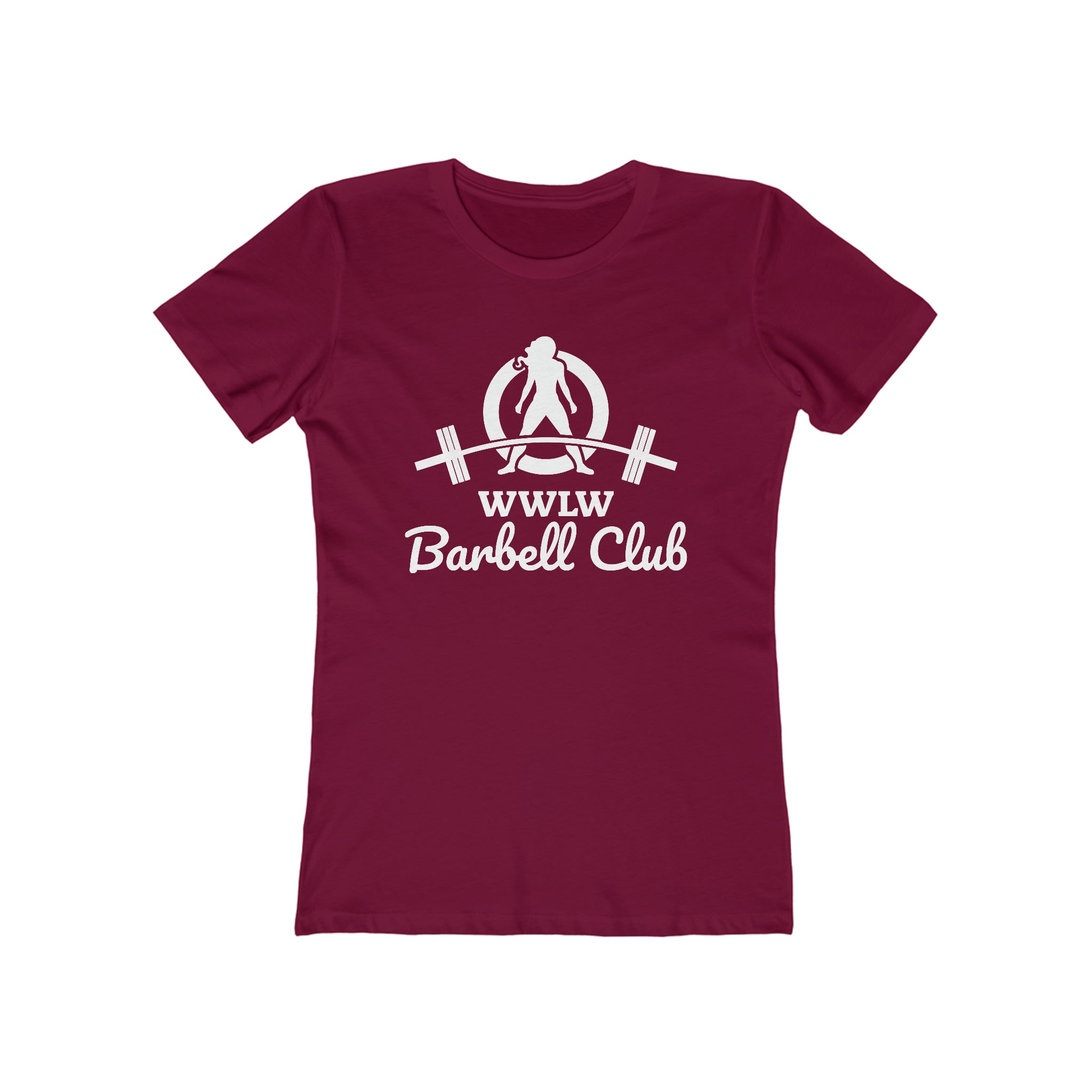 Barbell Club - Women's The Boyfriend Tee - White Logo