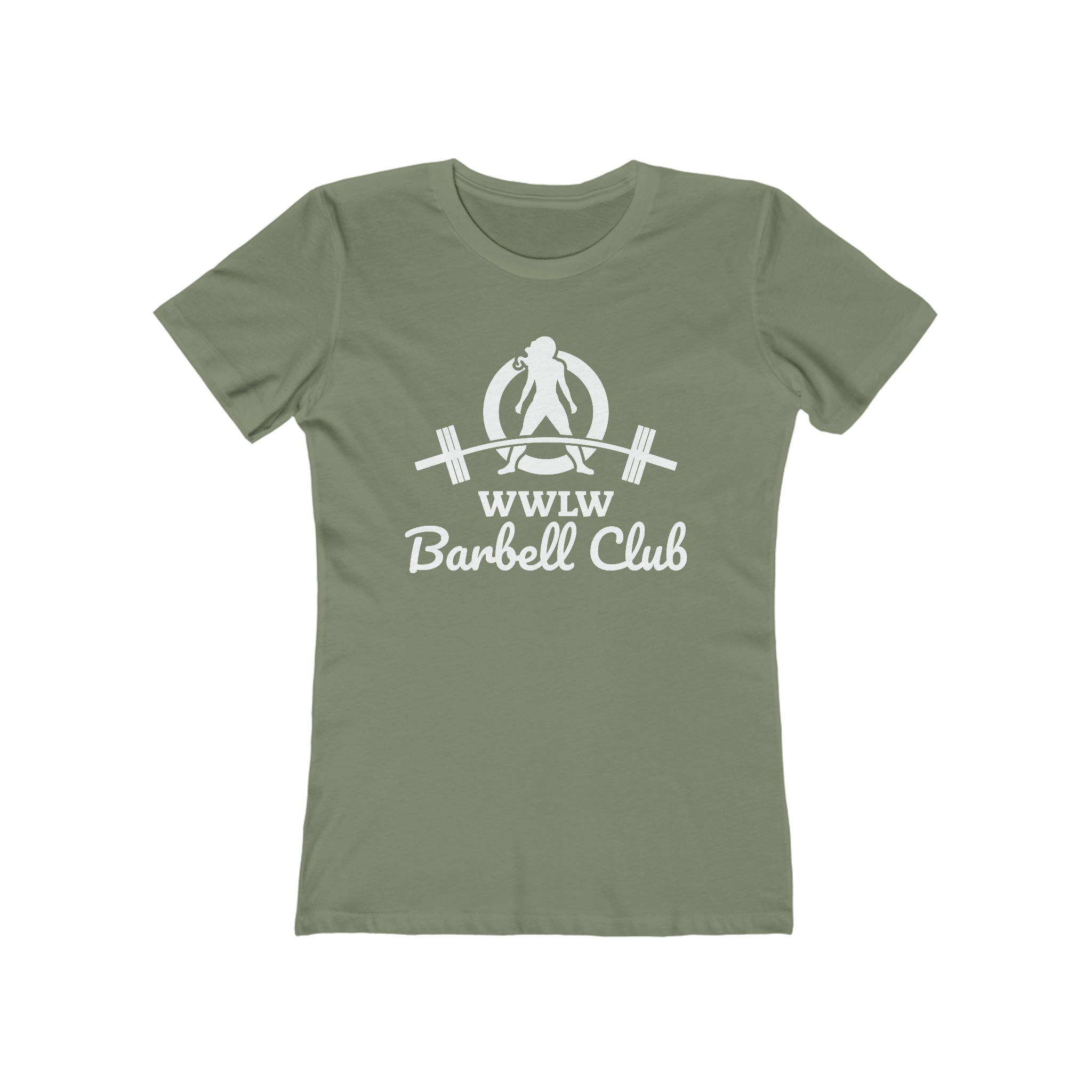 Barbell Club - Women's The Boyfriend Tee - White Logo