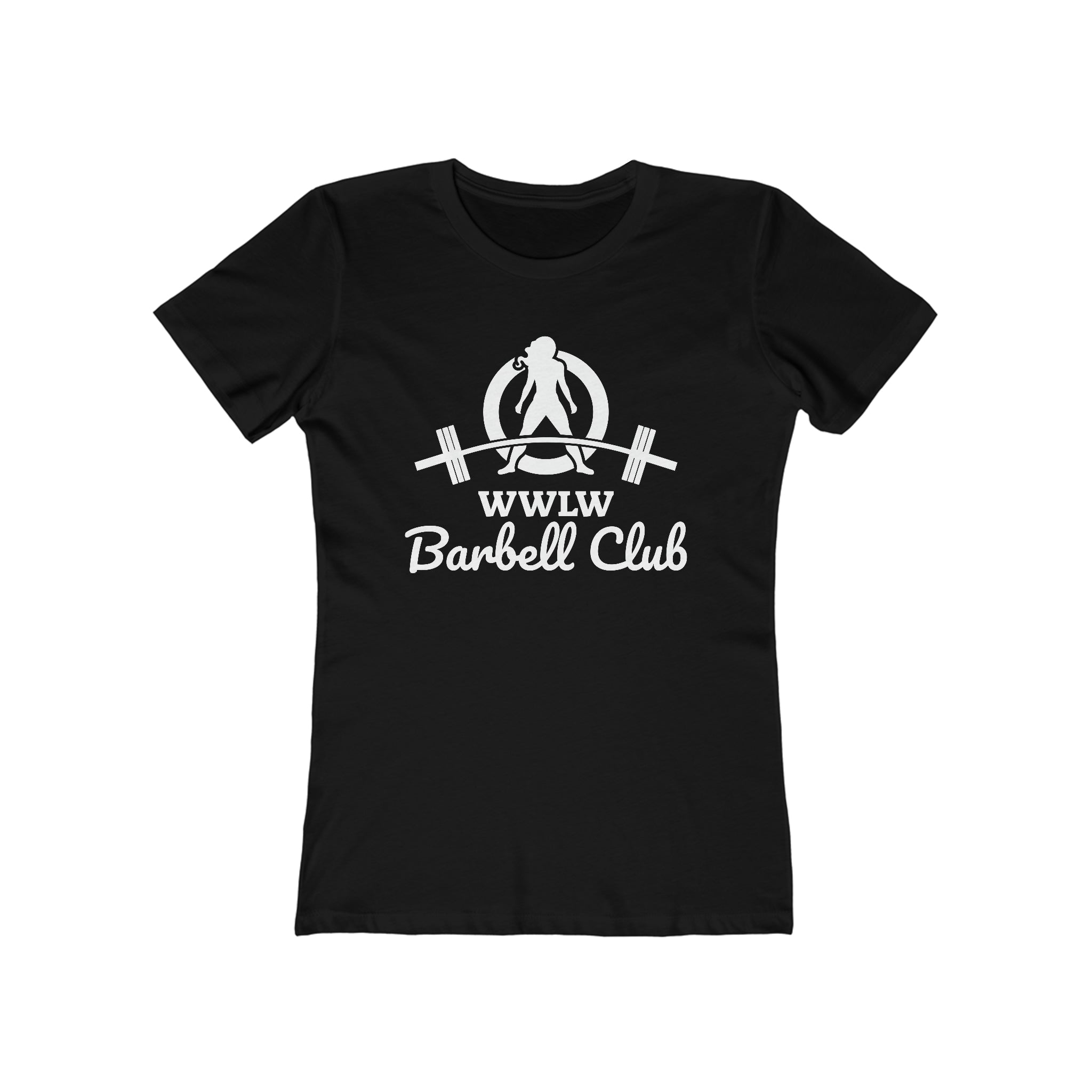 Barbell Club - Women's The Boyfriend Tee - White Logo