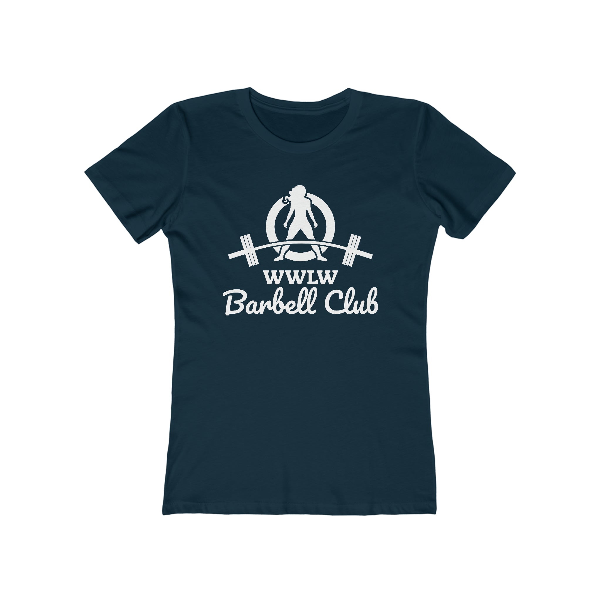 Barbell Club - Women's The Boyfriend Tee - White Logo