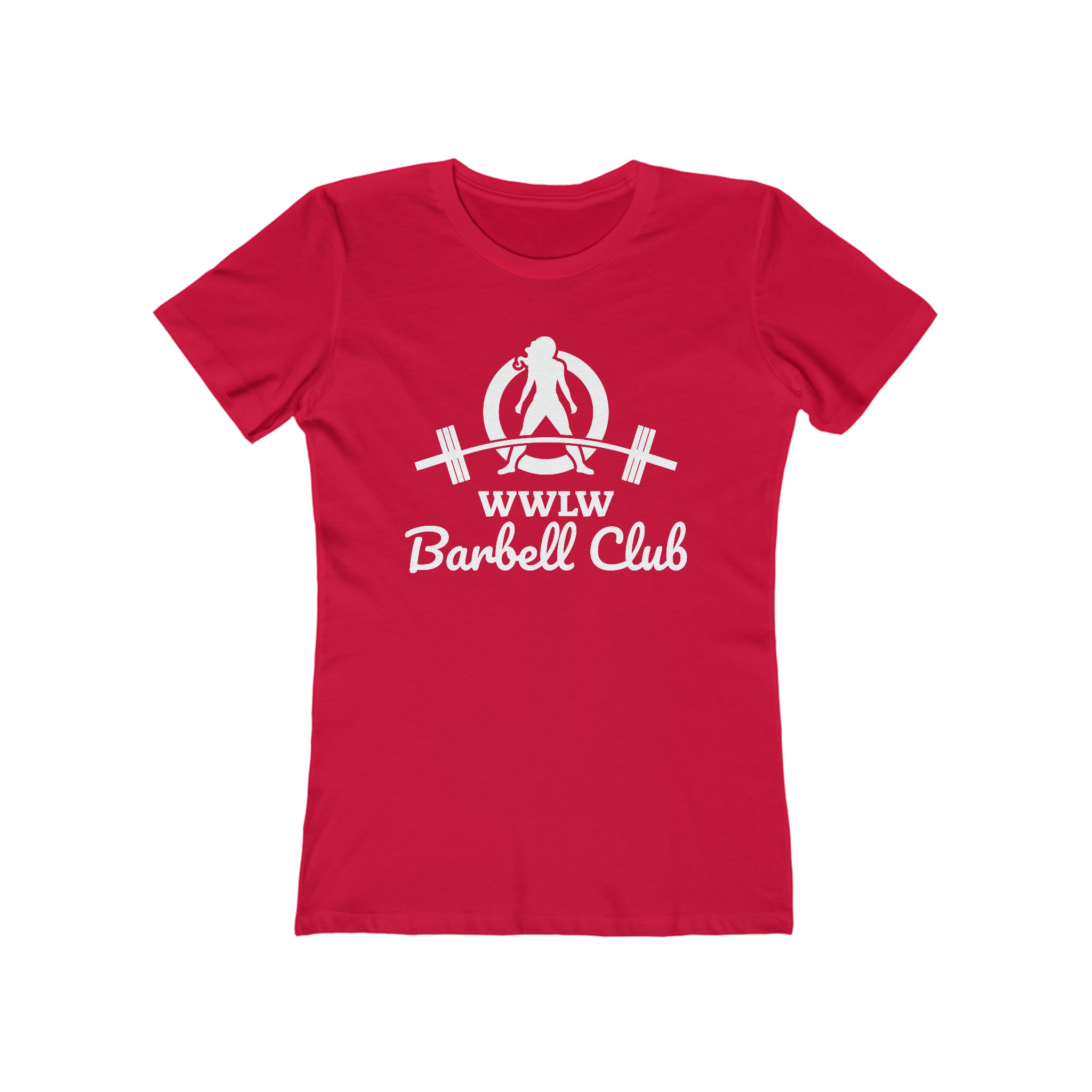 Barbell Club - Women's The Boyfriend Tee - White Logo