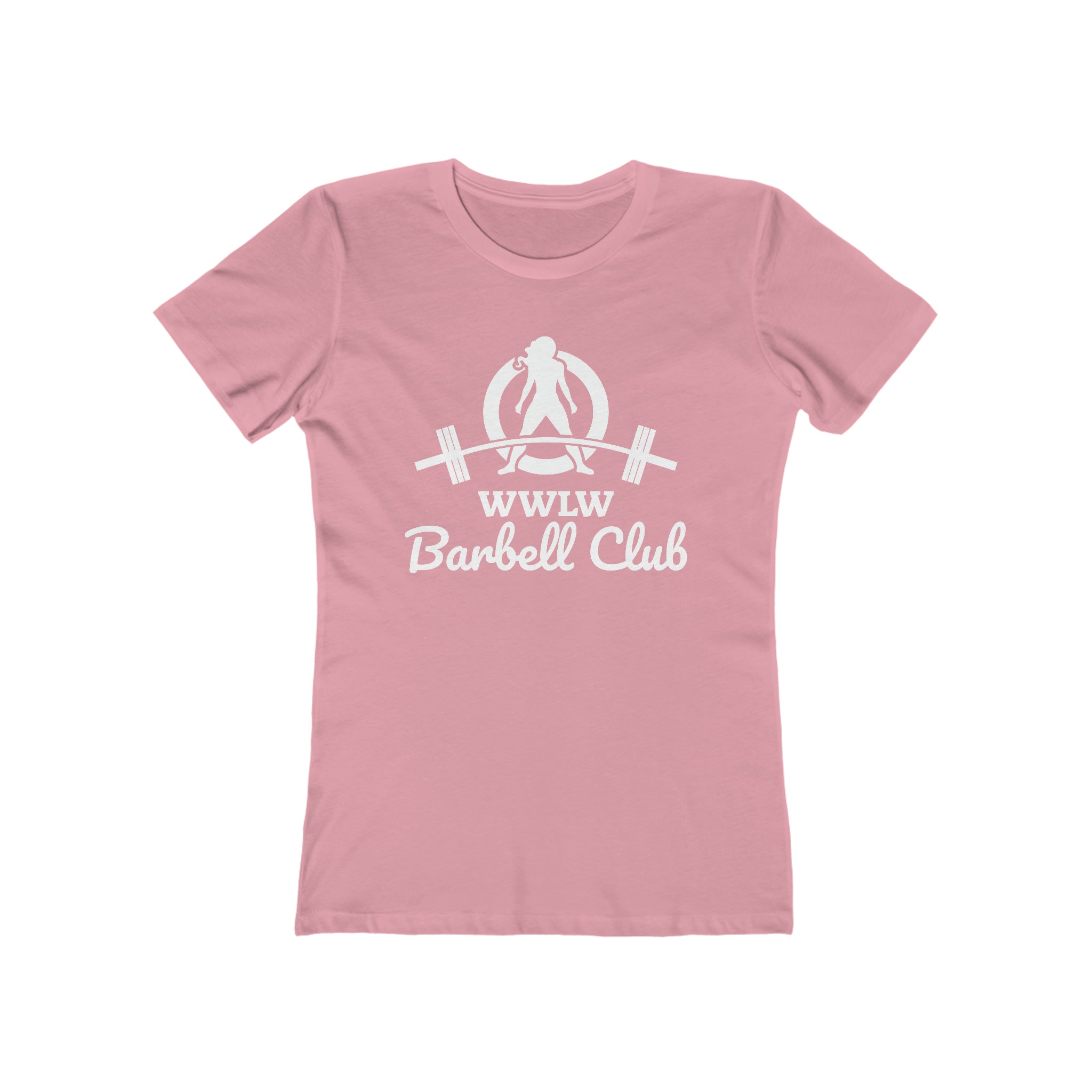 Barbell Club - Women's The Boyfriend Tee - White Logo