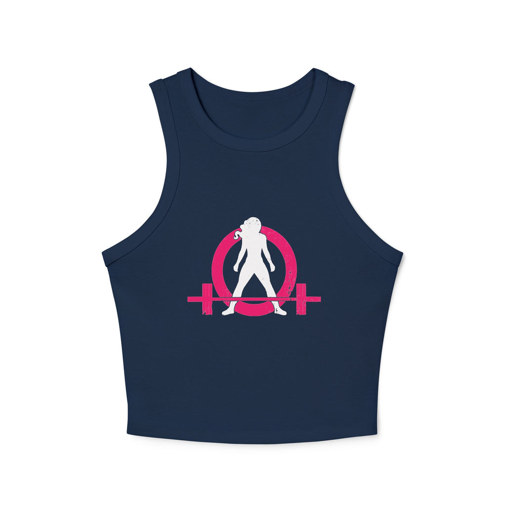 Women's Micro Rib Racer Tank Top - Classic Logo