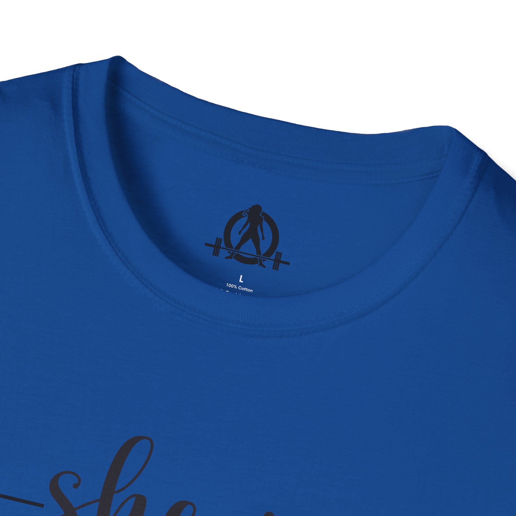 She Is STRONG - Unisex Softstyle T-Shirt - Front Black Print