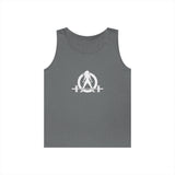 Unisex Heavy Cotton Tank Top -  White Logo - Kick Your Ass